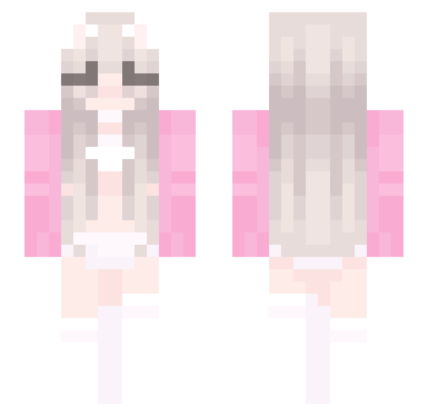 MrLisowski Minecraft skin, front and back view