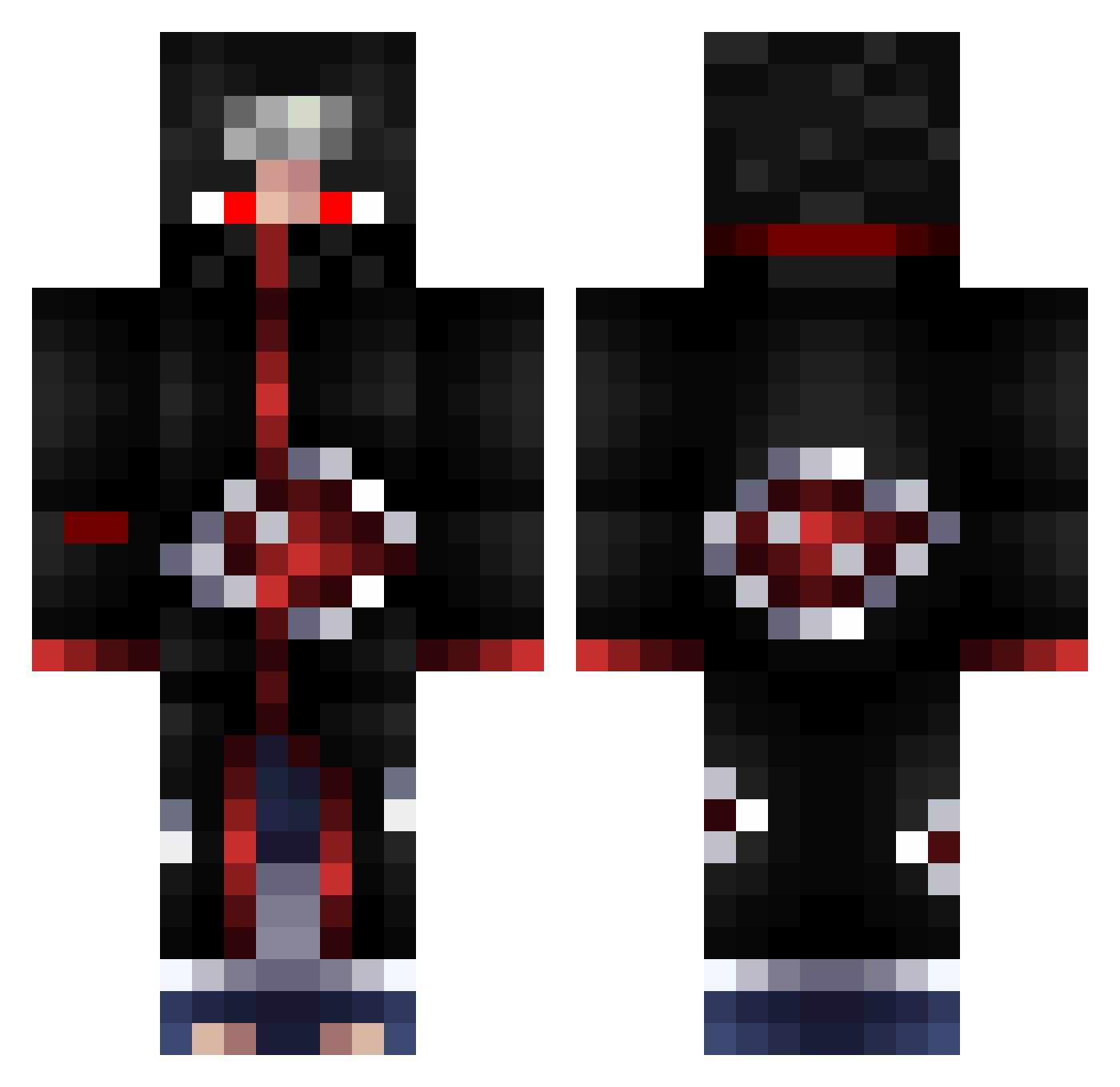 suiiiiiiiiiiiii Minecraft skin, front and back view