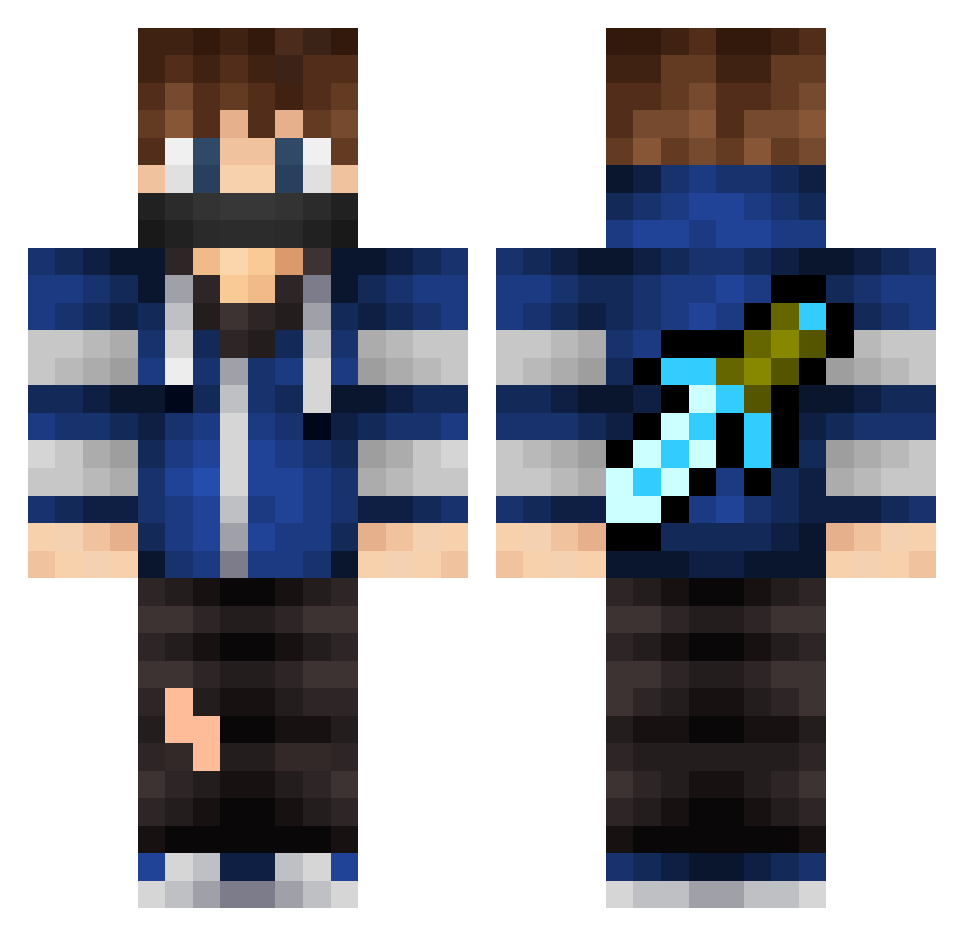 TJons06 Minecraft skin, front and back view