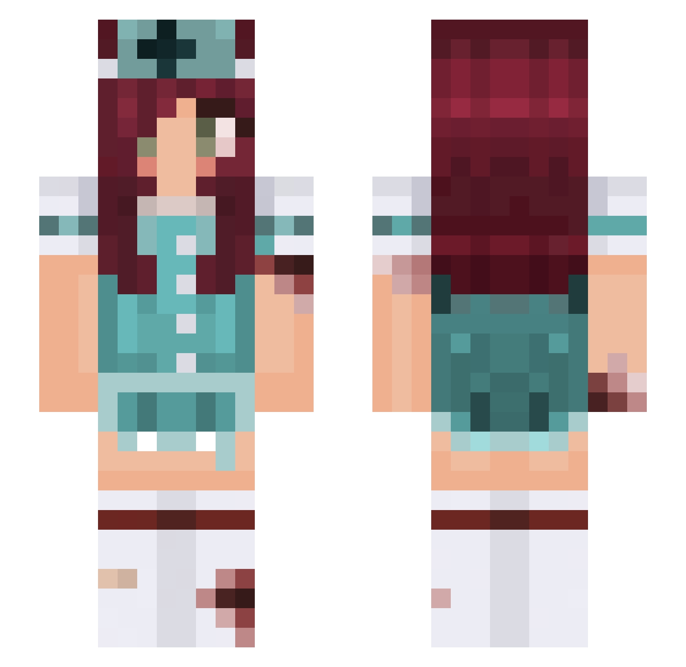 steveallen Minecraft skin, front and back view