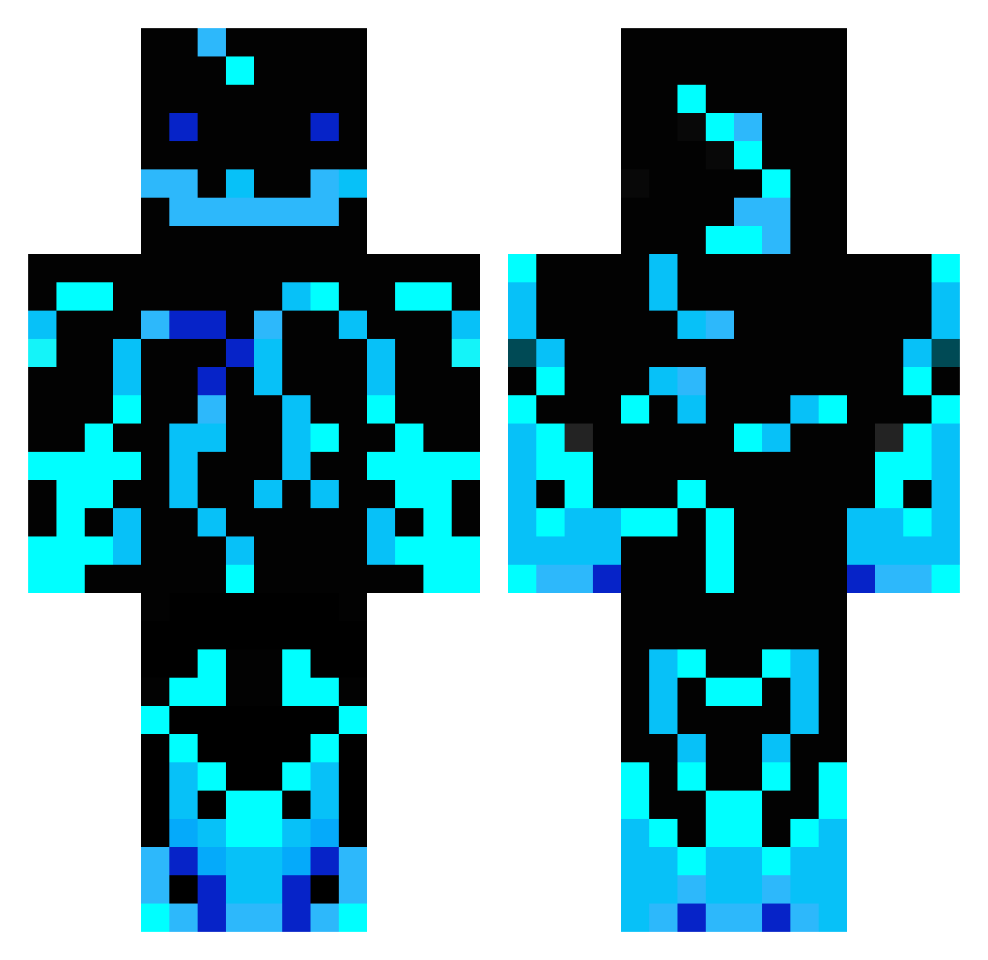 Ahamkara Minecraft skin, front and back view