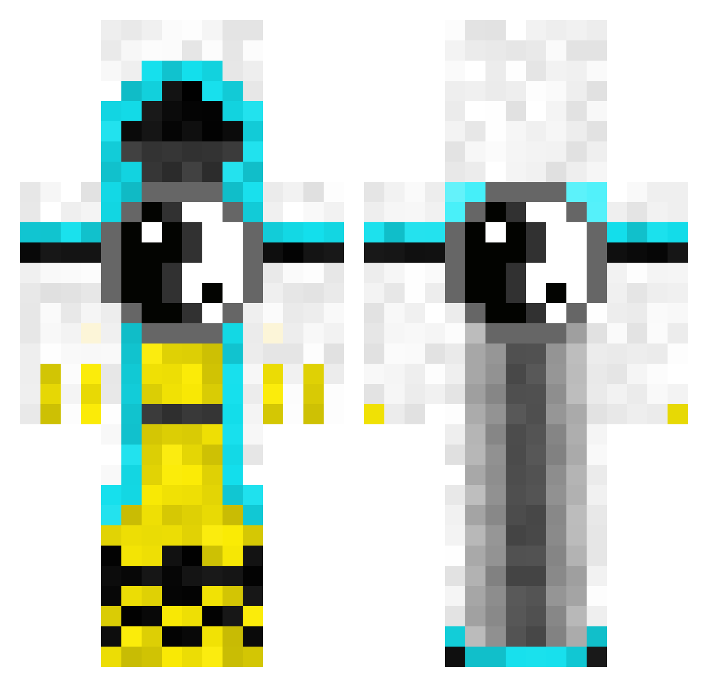 TheYoloReaper Minecraft skin, front and back view