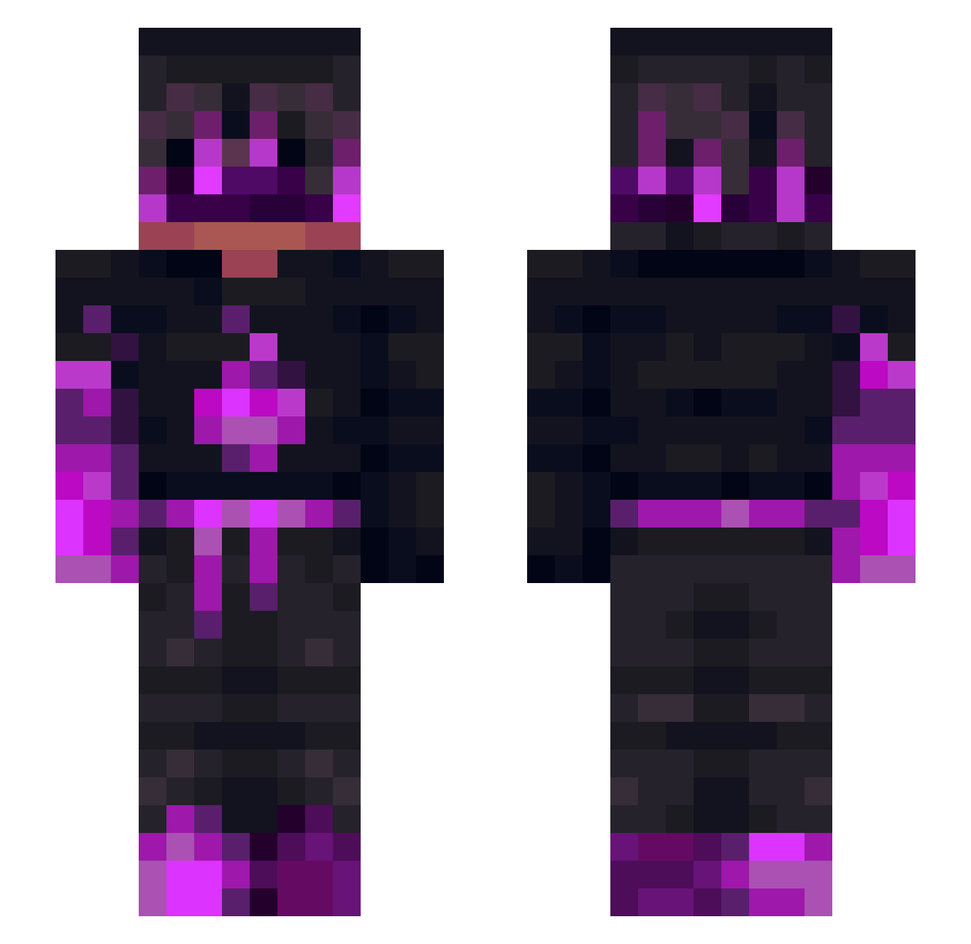 Lunar_Z Minecraft skin, front and back view