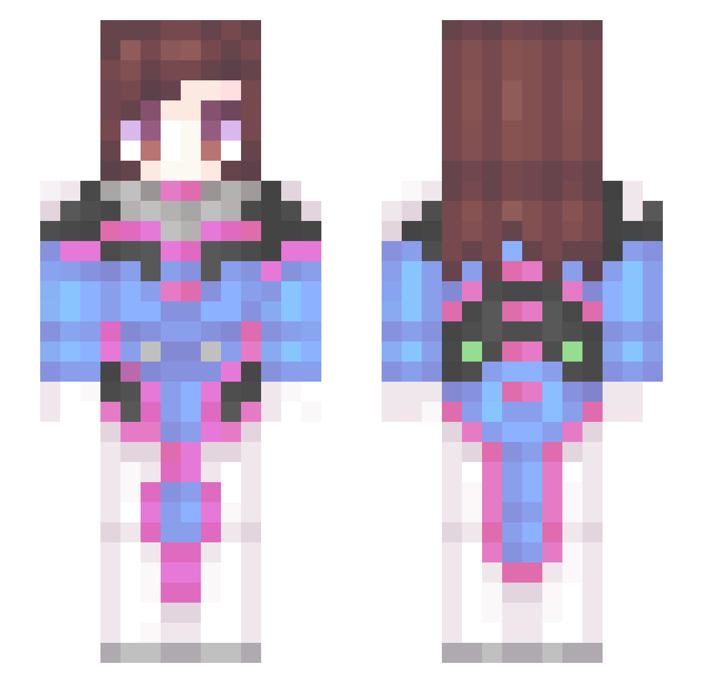 MGkxoo Minecraft skin, front and back view