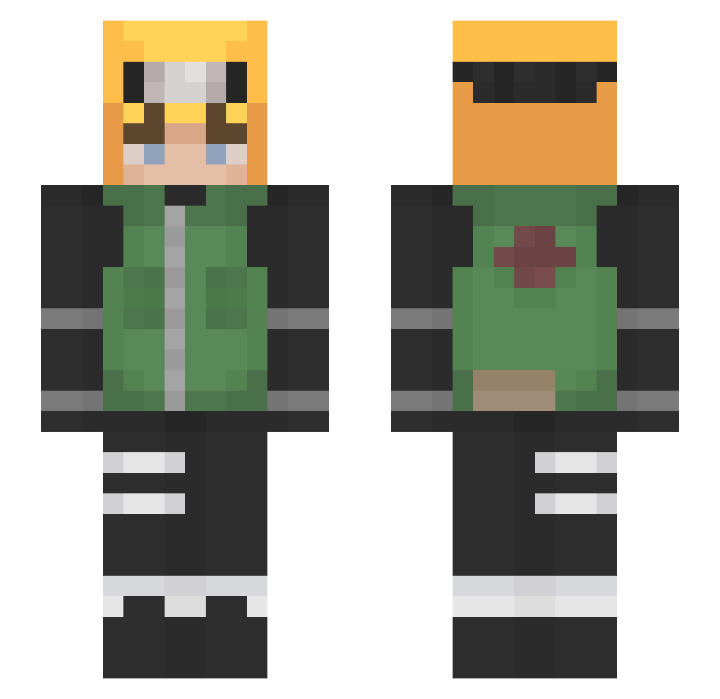 Migass_ Minecraft skin, front and back view