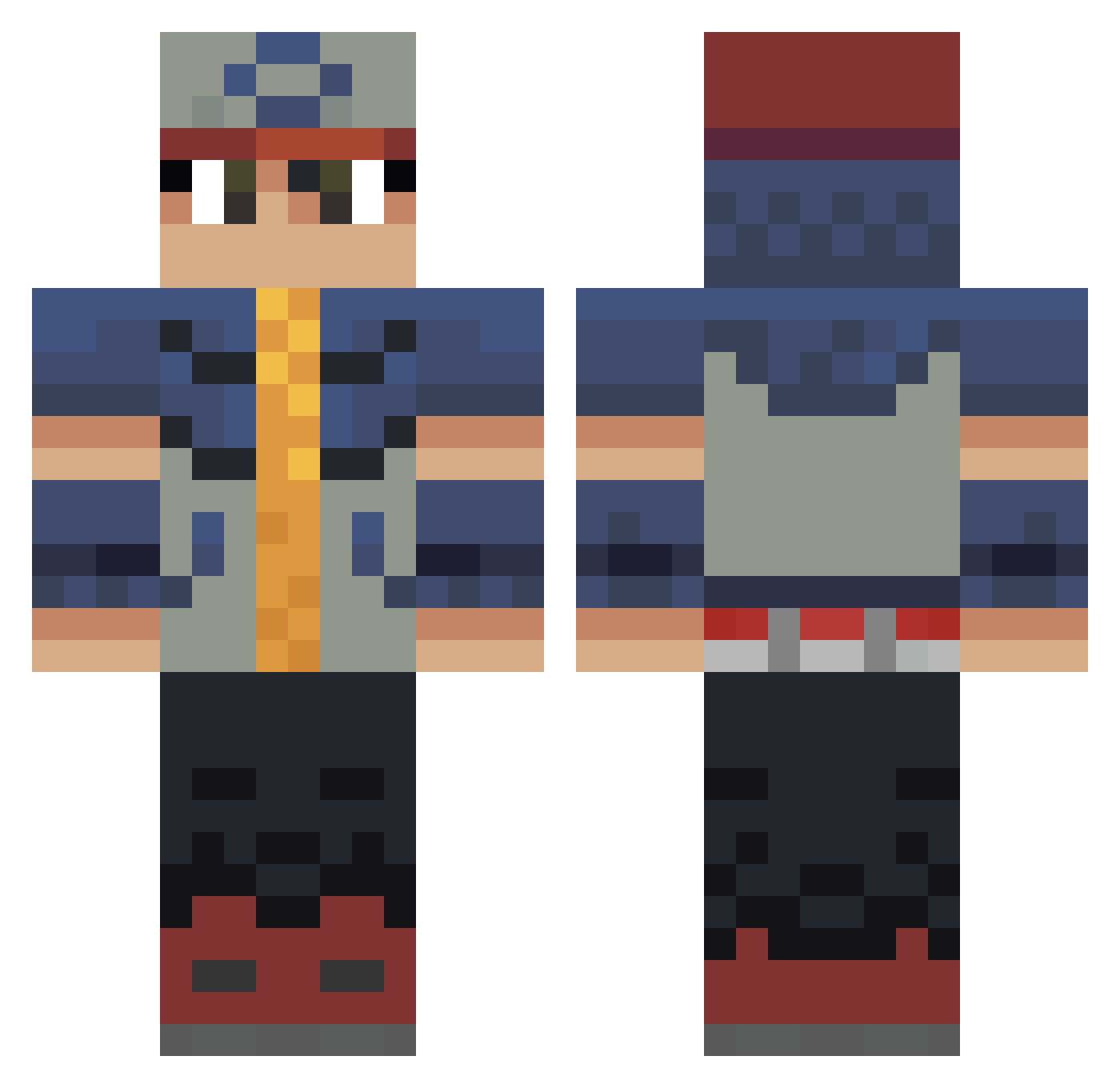 _rndm31 Minecraft skin, front and back view
