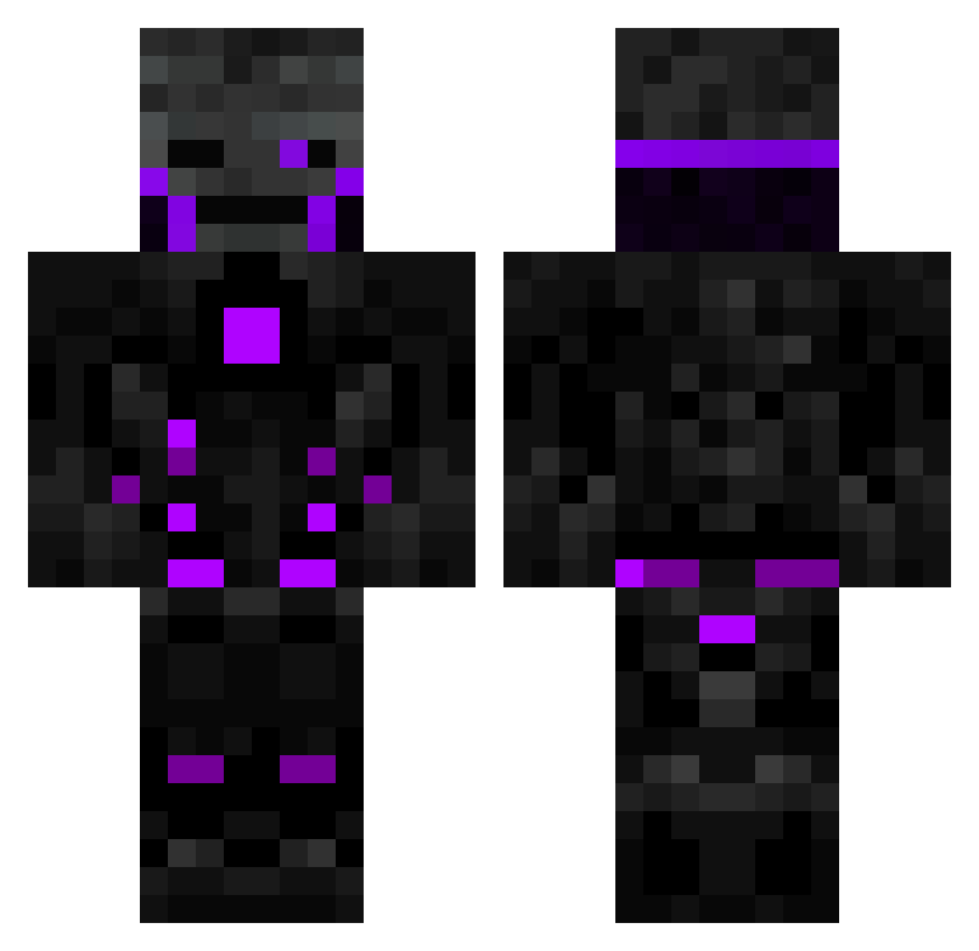 CwispyTowst Minecraft skin, front and back view