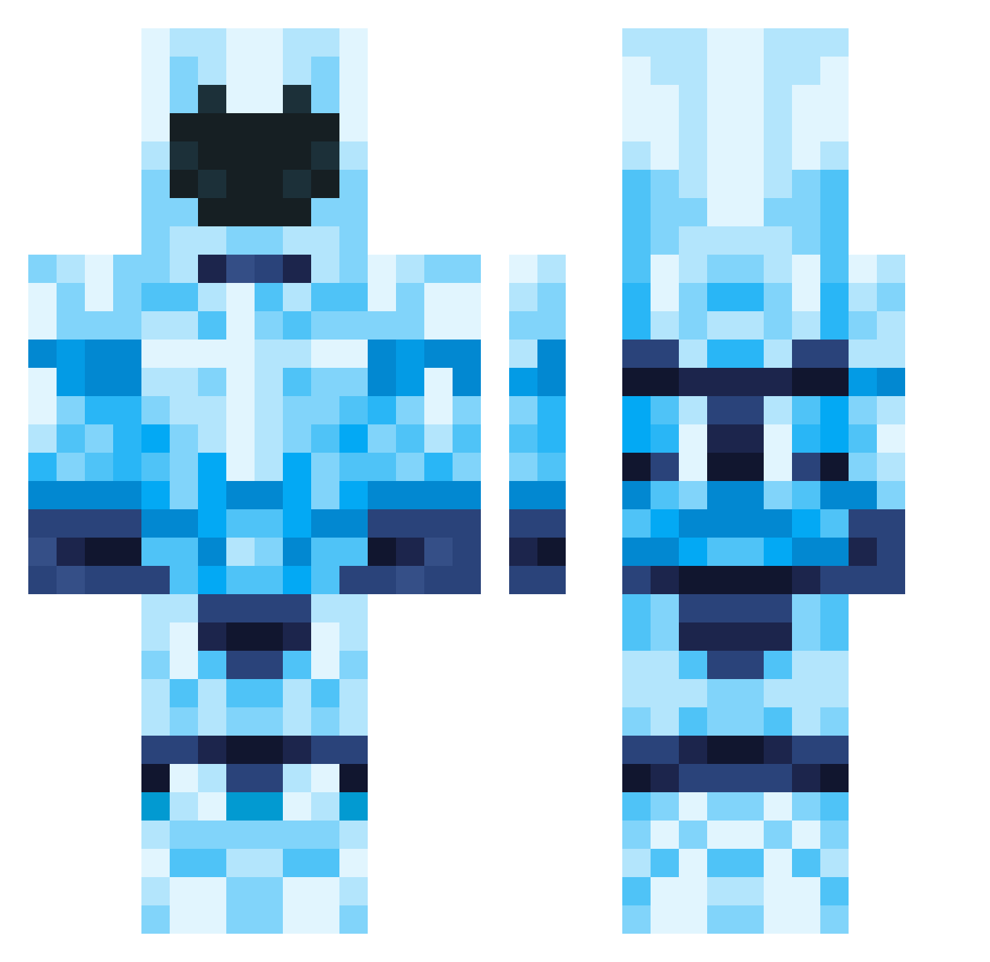Skewer3 Minecraft skin, front and back view