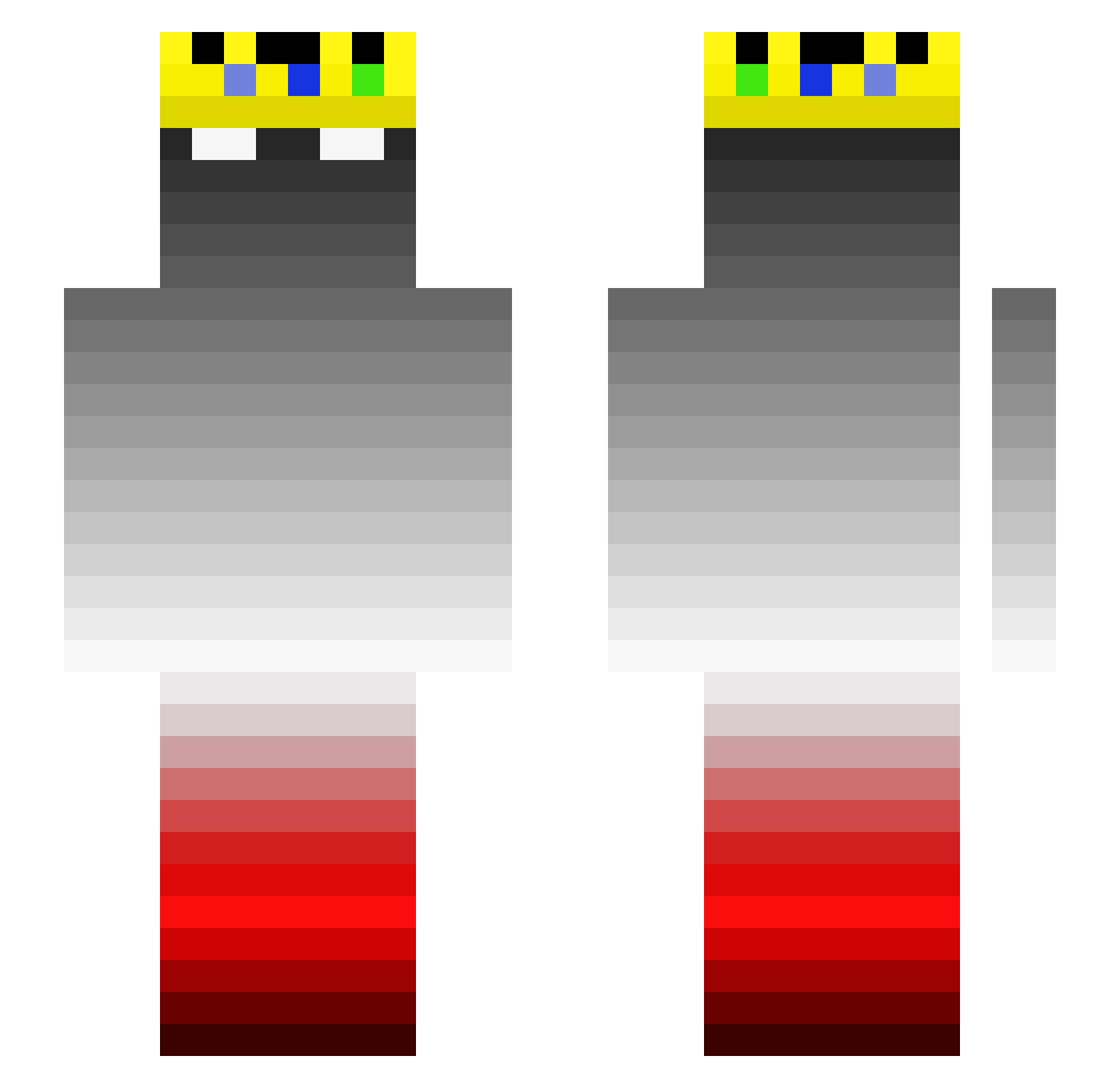 zzeus12 Minecraft skin, front and back view