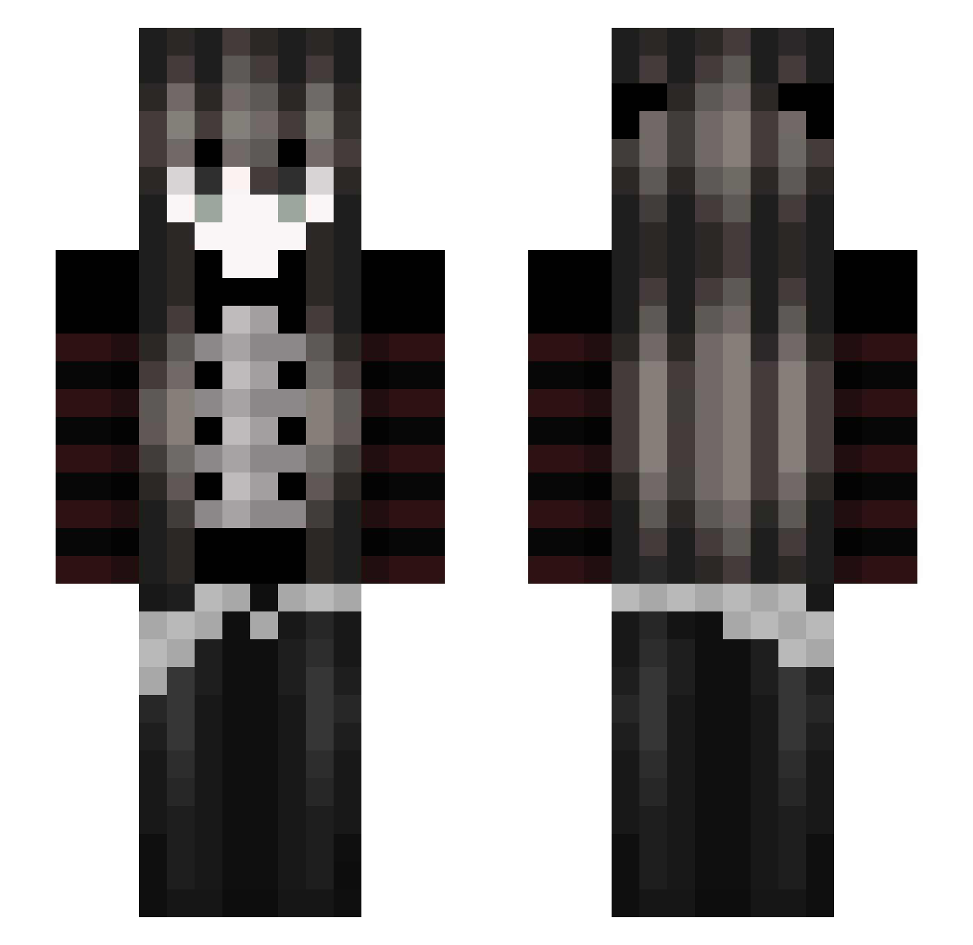 levoli211 Minecraft skin, front and back view