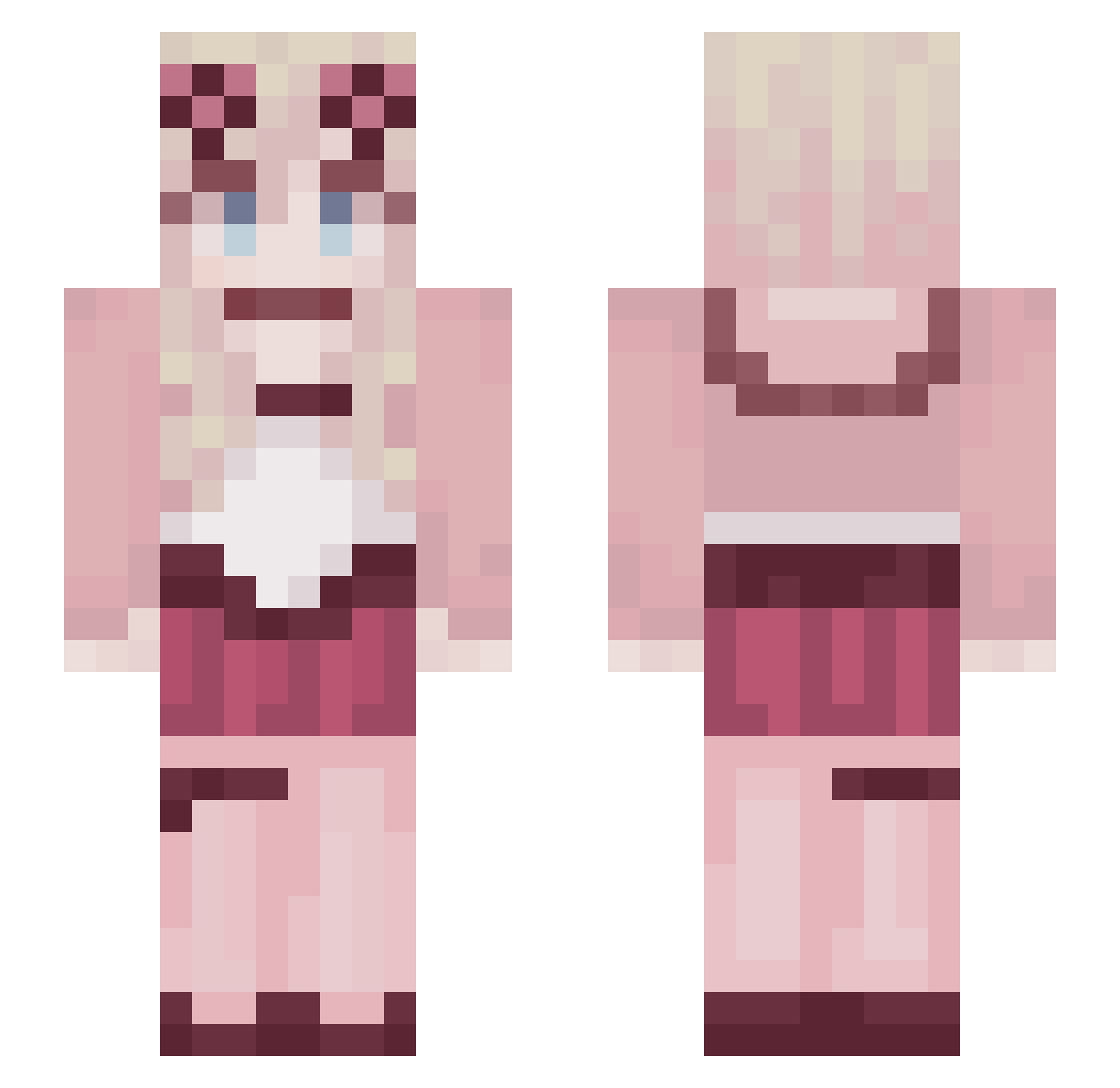 lovesickgardener Minecraft skin, front and back view