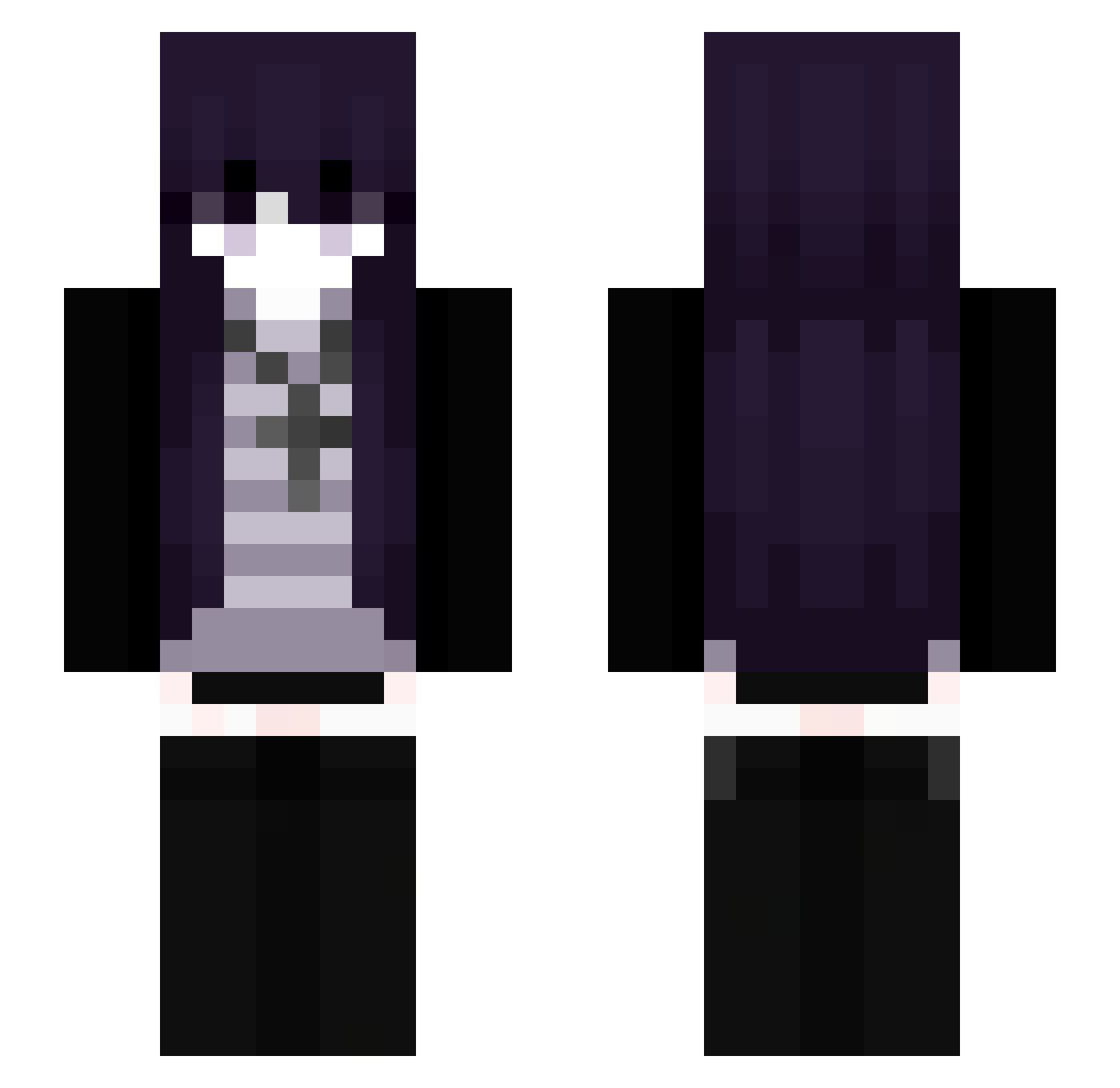 _WakabaMutsum1_ Minecraft skin, front and back view