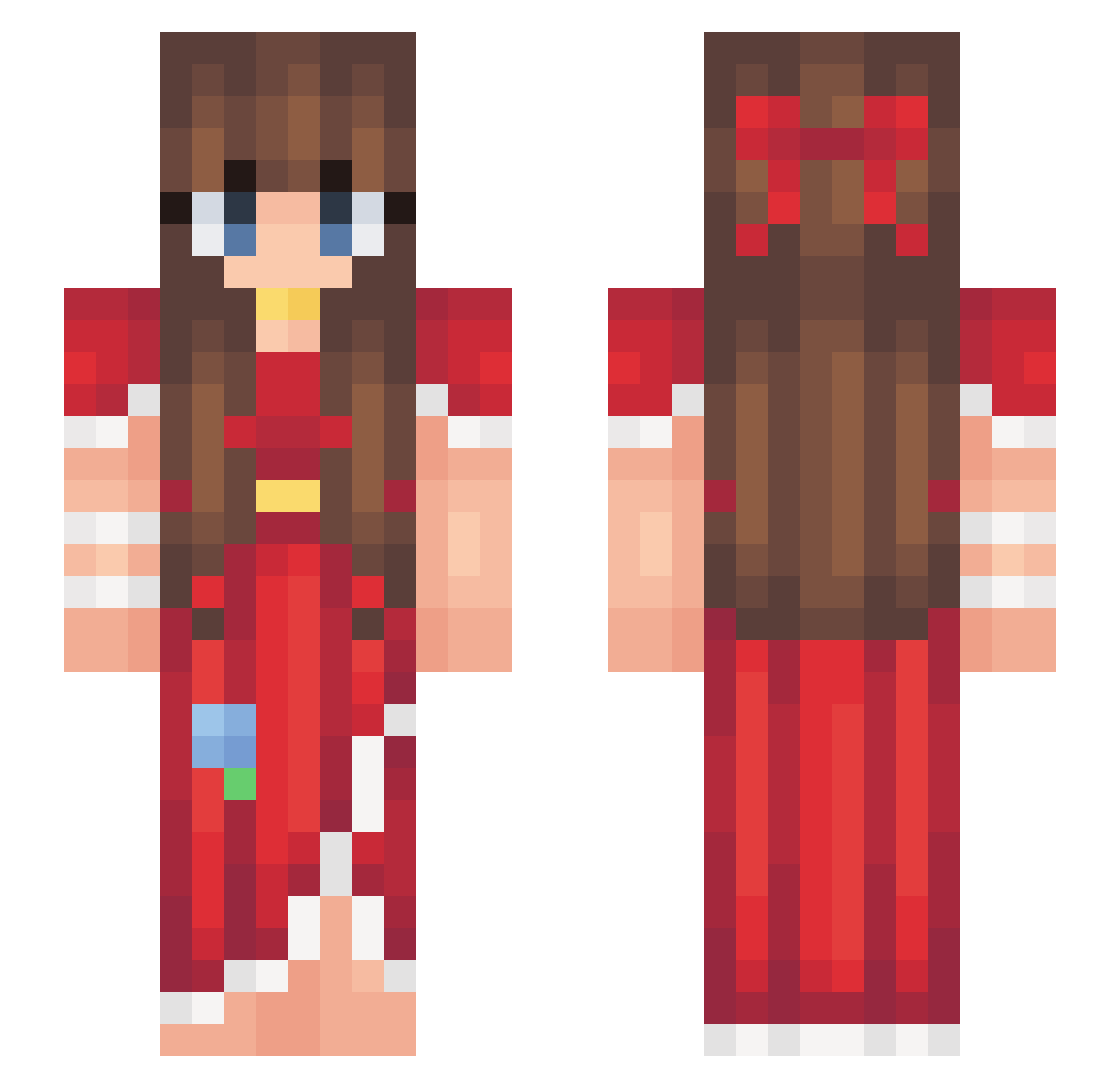 GildedKing24 Minecraft skin, front and back view