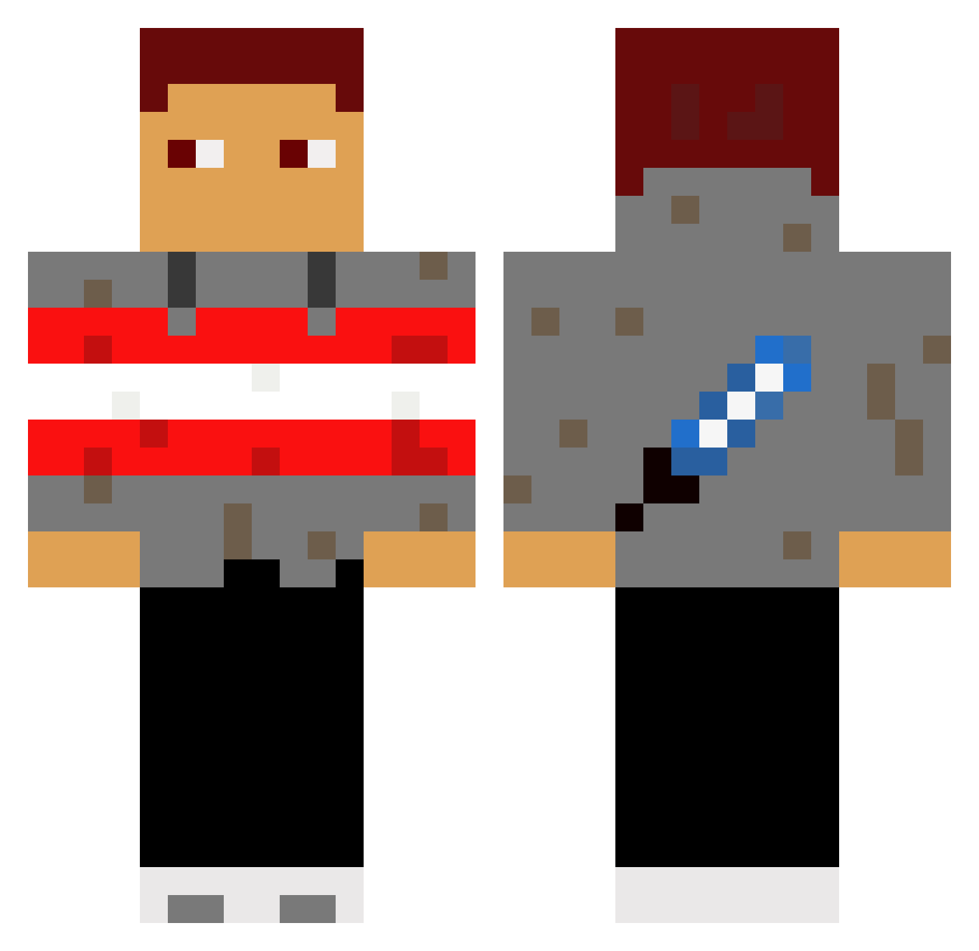 Kirtap_ Minecraft skin, front and back view