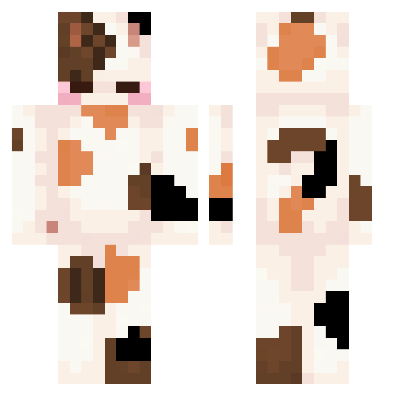 kermy0 Minecraft skin, front and back view