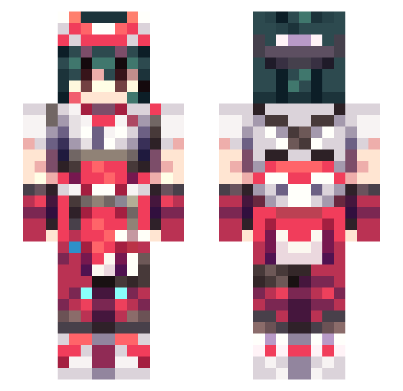 Reapere04 Minecraft skin, front and back view