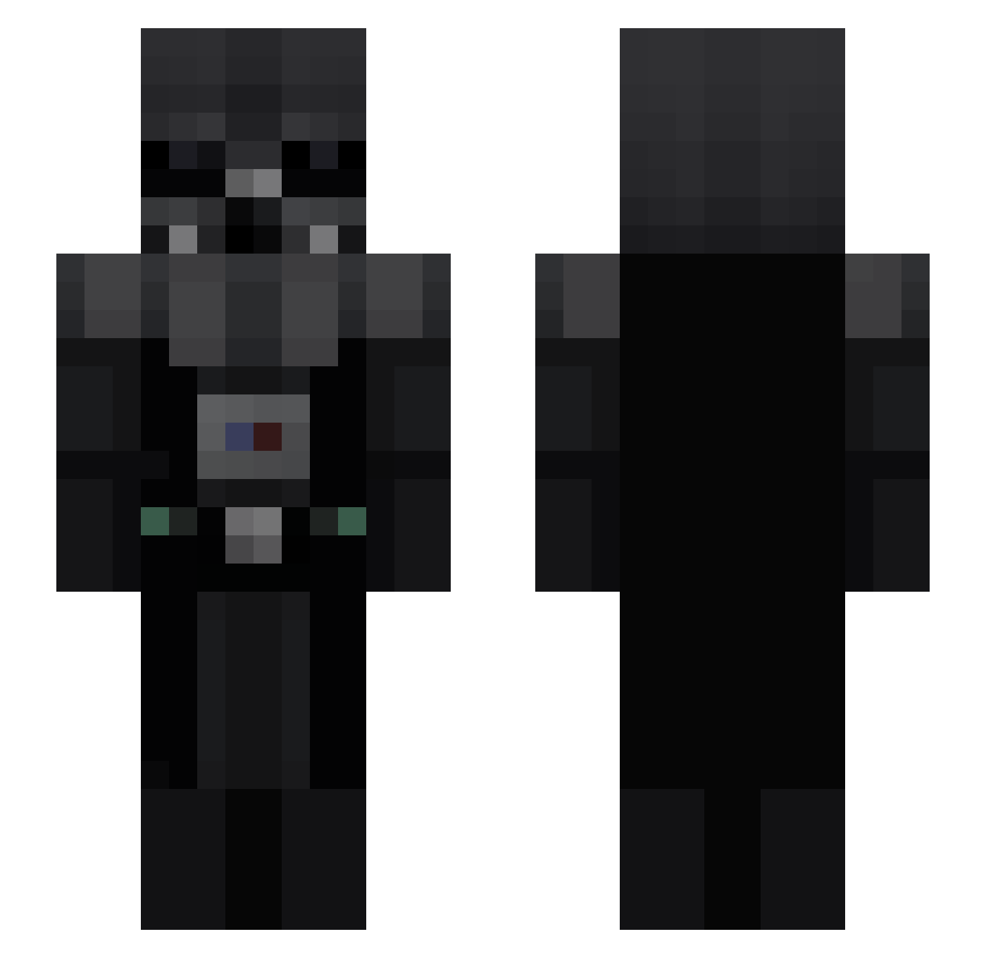 acedwyd Minecraft skin, front and back view