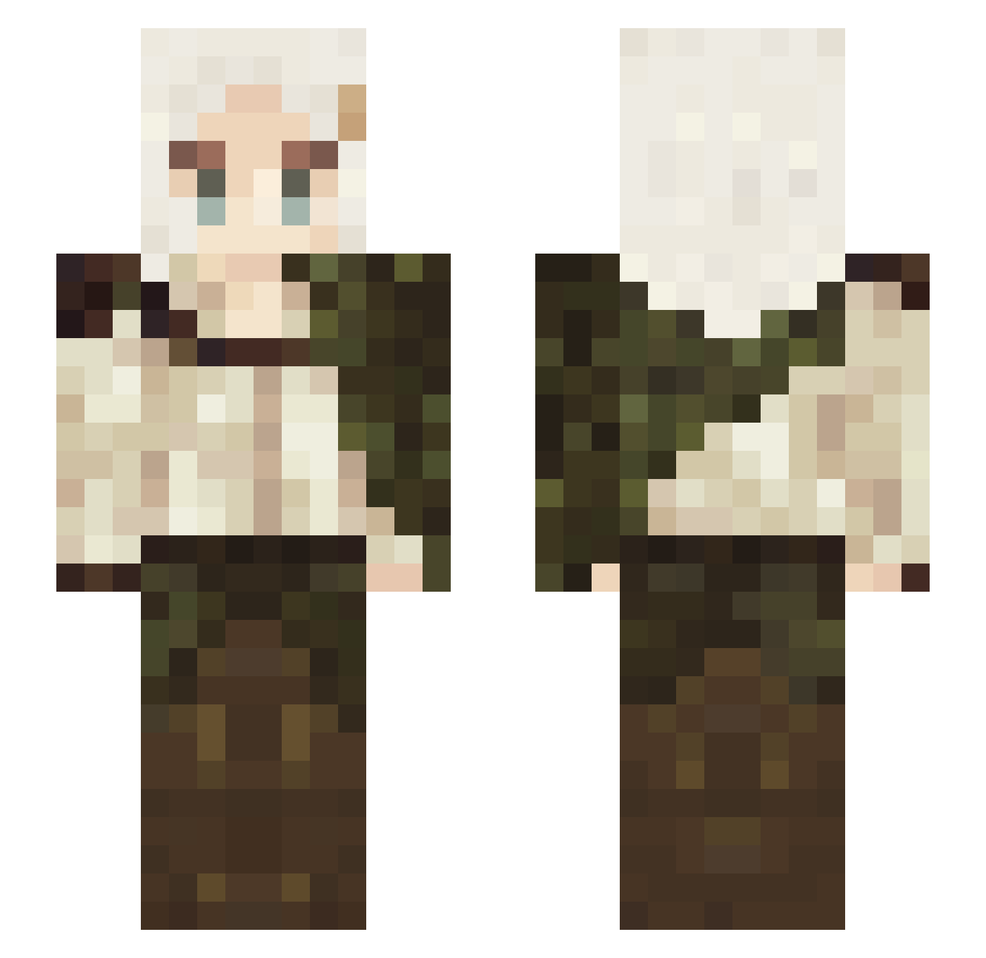 MaybeKristof Minecraft skin, front and back view