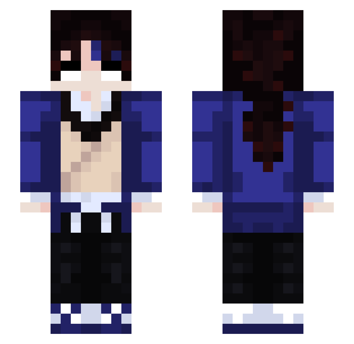 5quiid Minecraft skin, front and back view