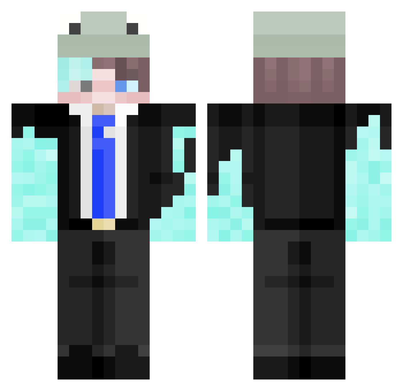 KillerKa9 Minecraft skin, front and back view