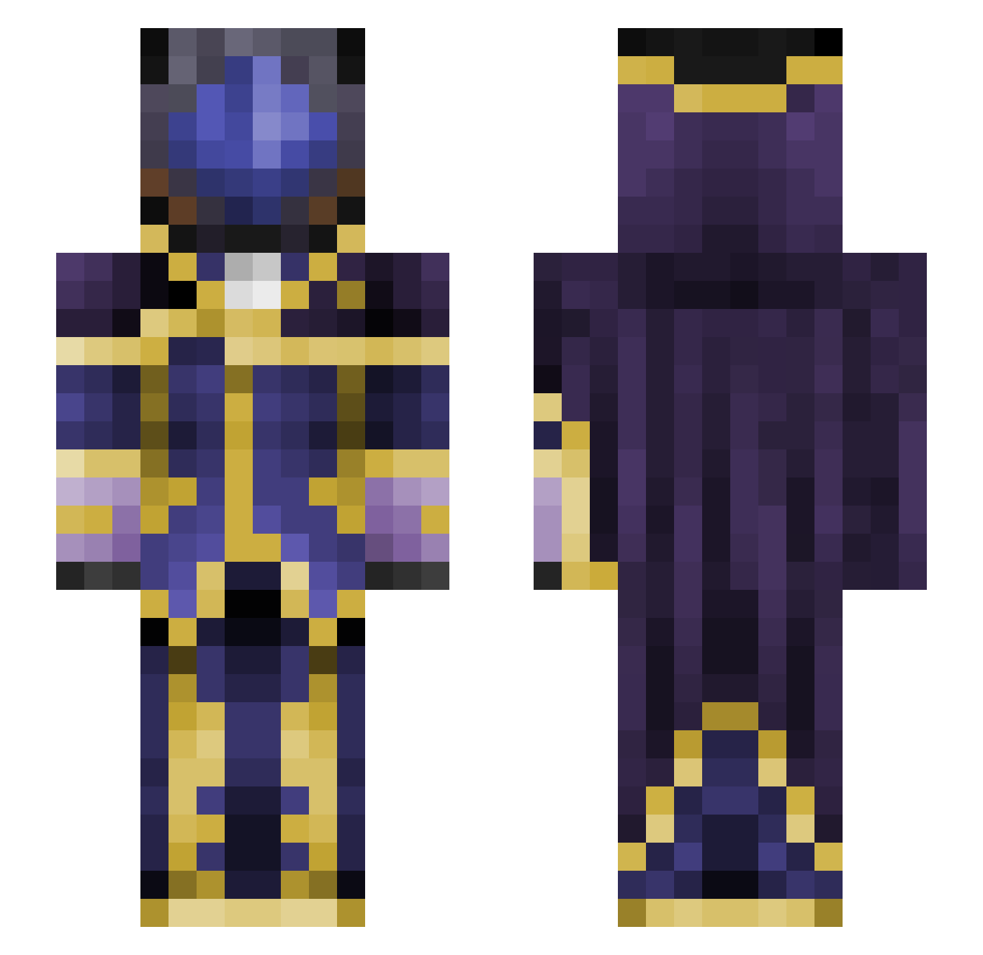 yahirsd Minecraft skin, front and back view