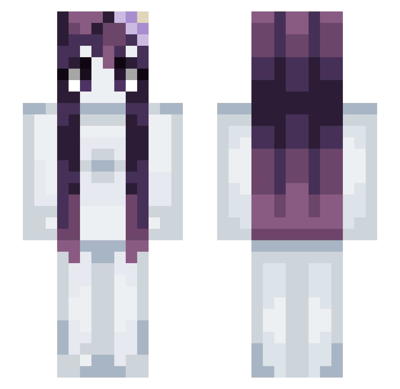 Femboy_Lover469 Minecraft skin, front and back view