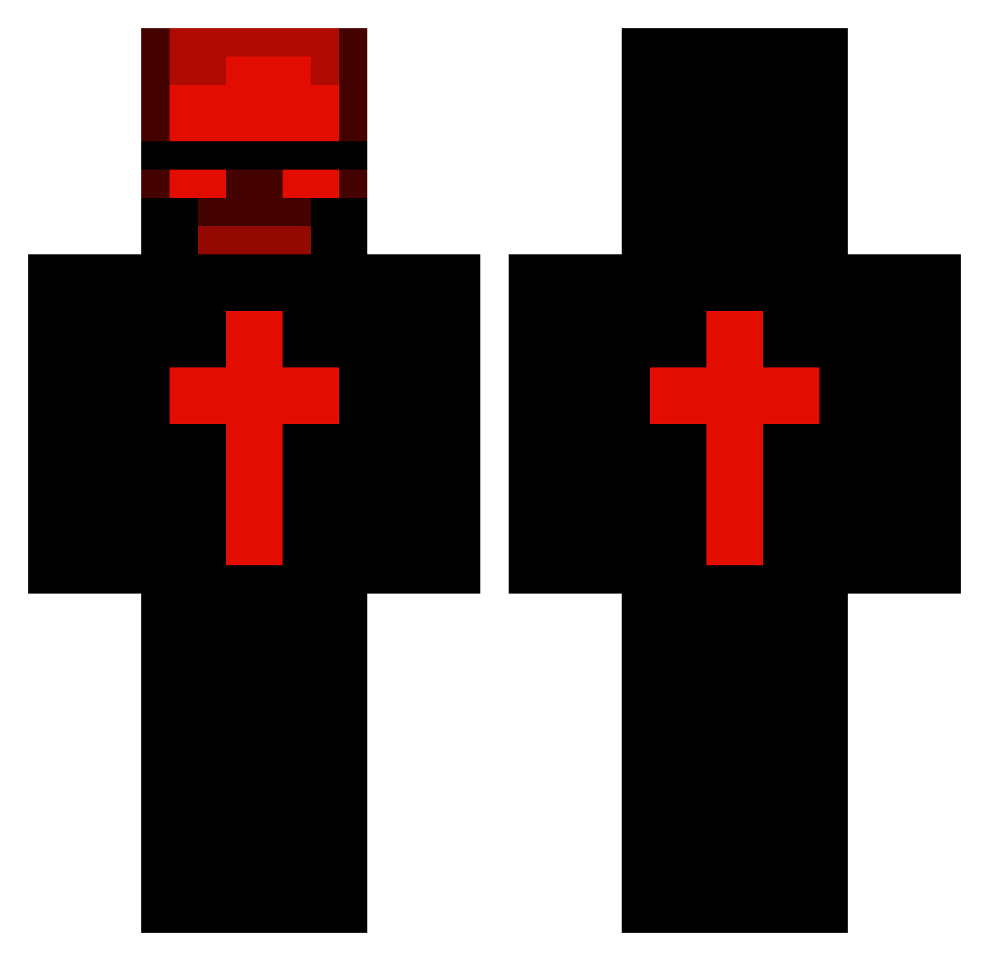 Uniquemaho Minecraft skin, front and back view