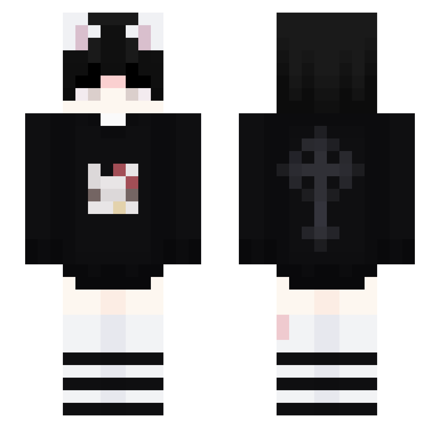dailysharmer Minecraft skin, front and back view