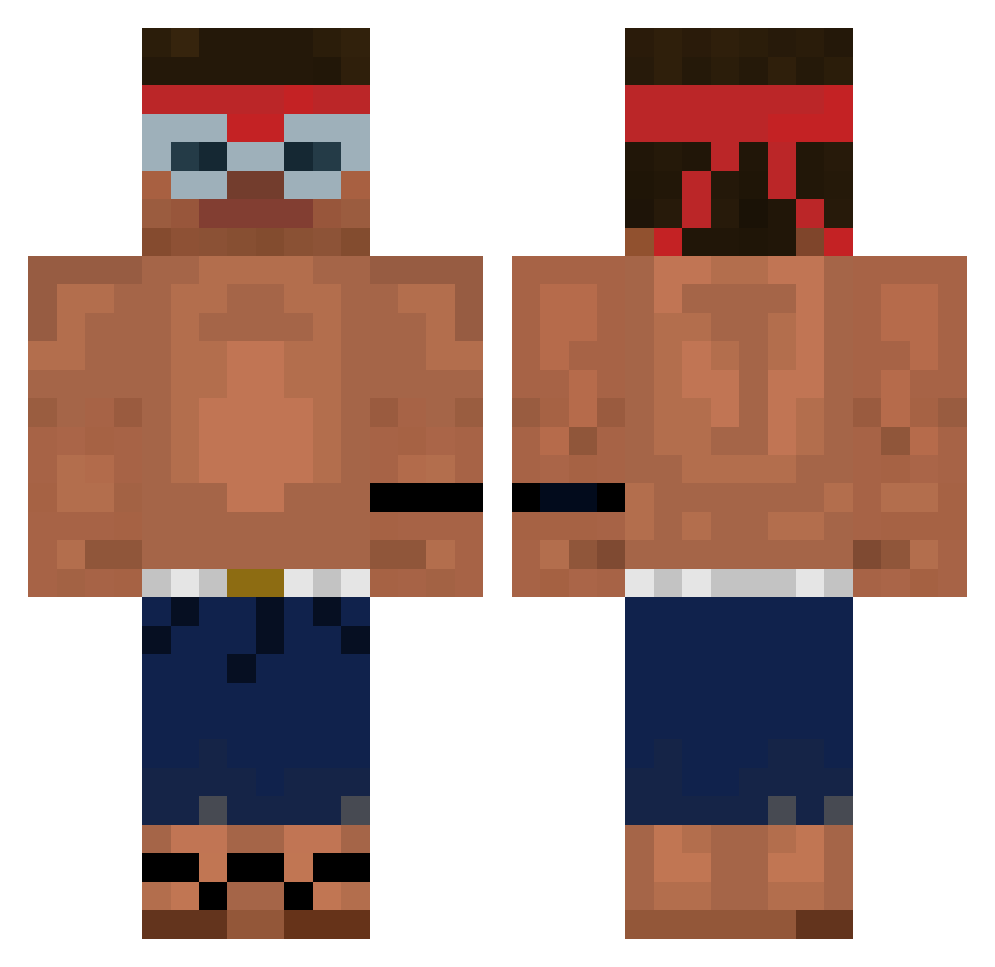 Itsme_Lucas Minecraft skin, front and back view