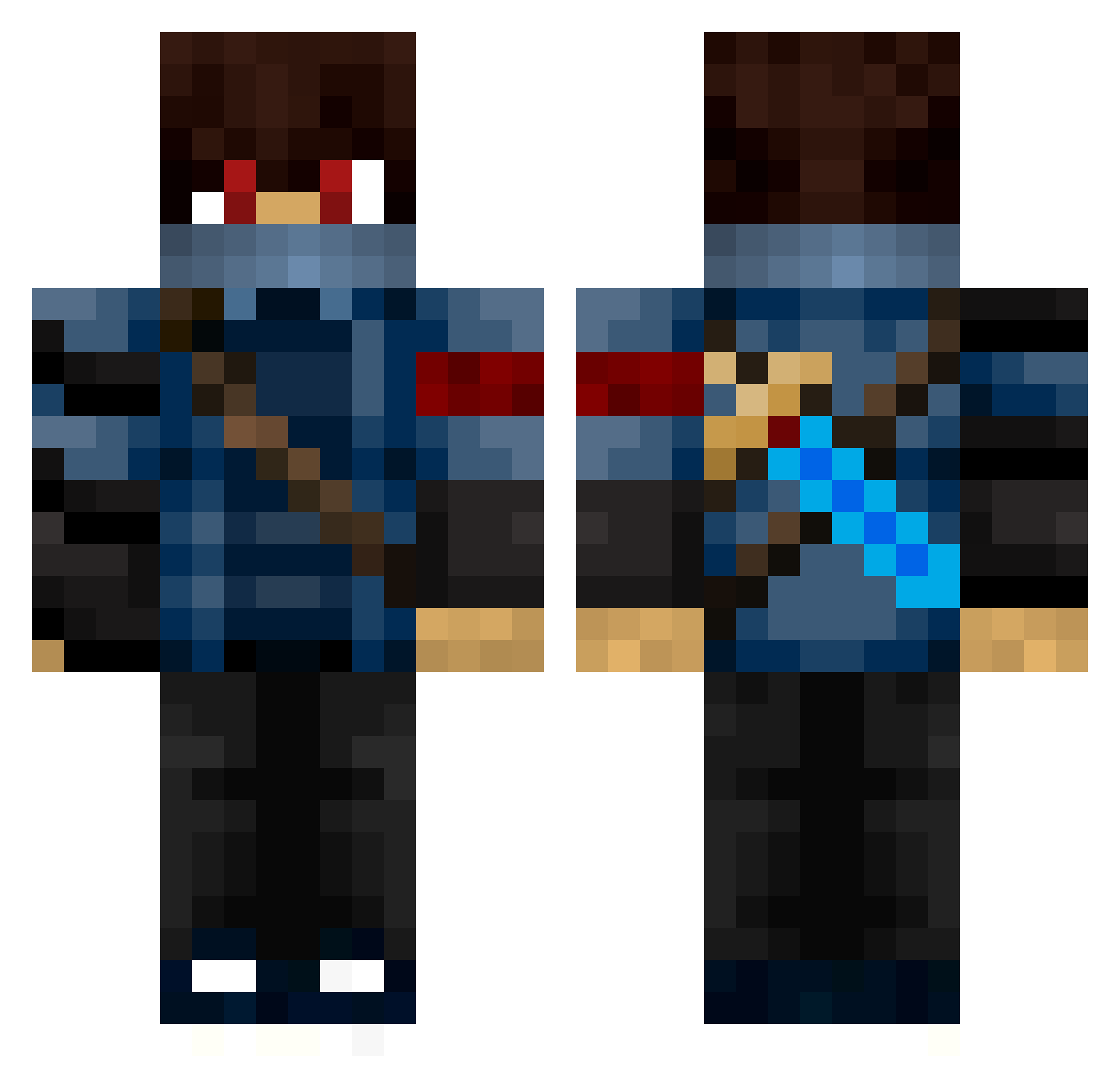 Lakyn_01 Minecraft skin, front and back view