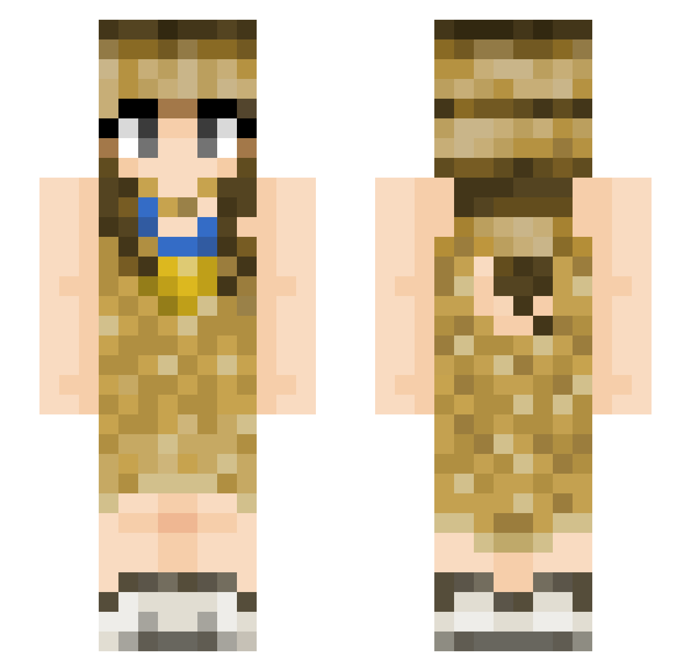 SaiB0Tz5K Minecraft skin, front and back view