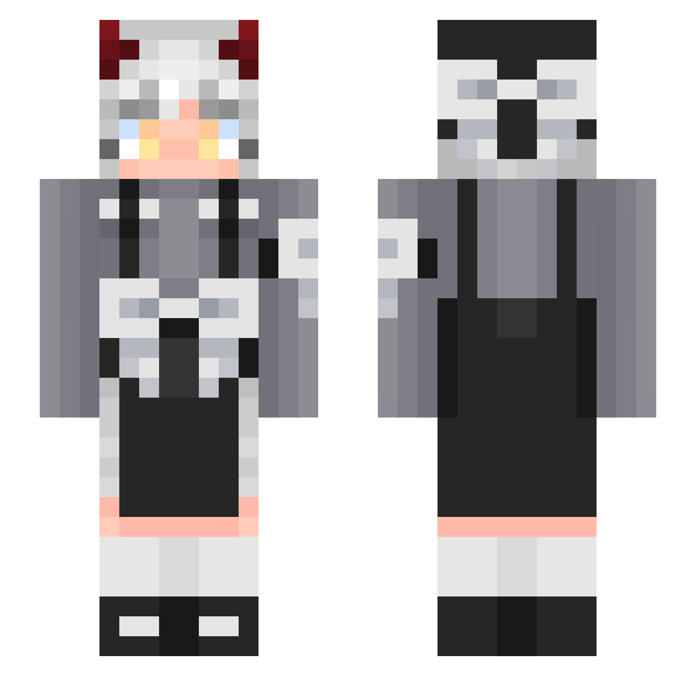 Koranae Minecraft skin, front and back view