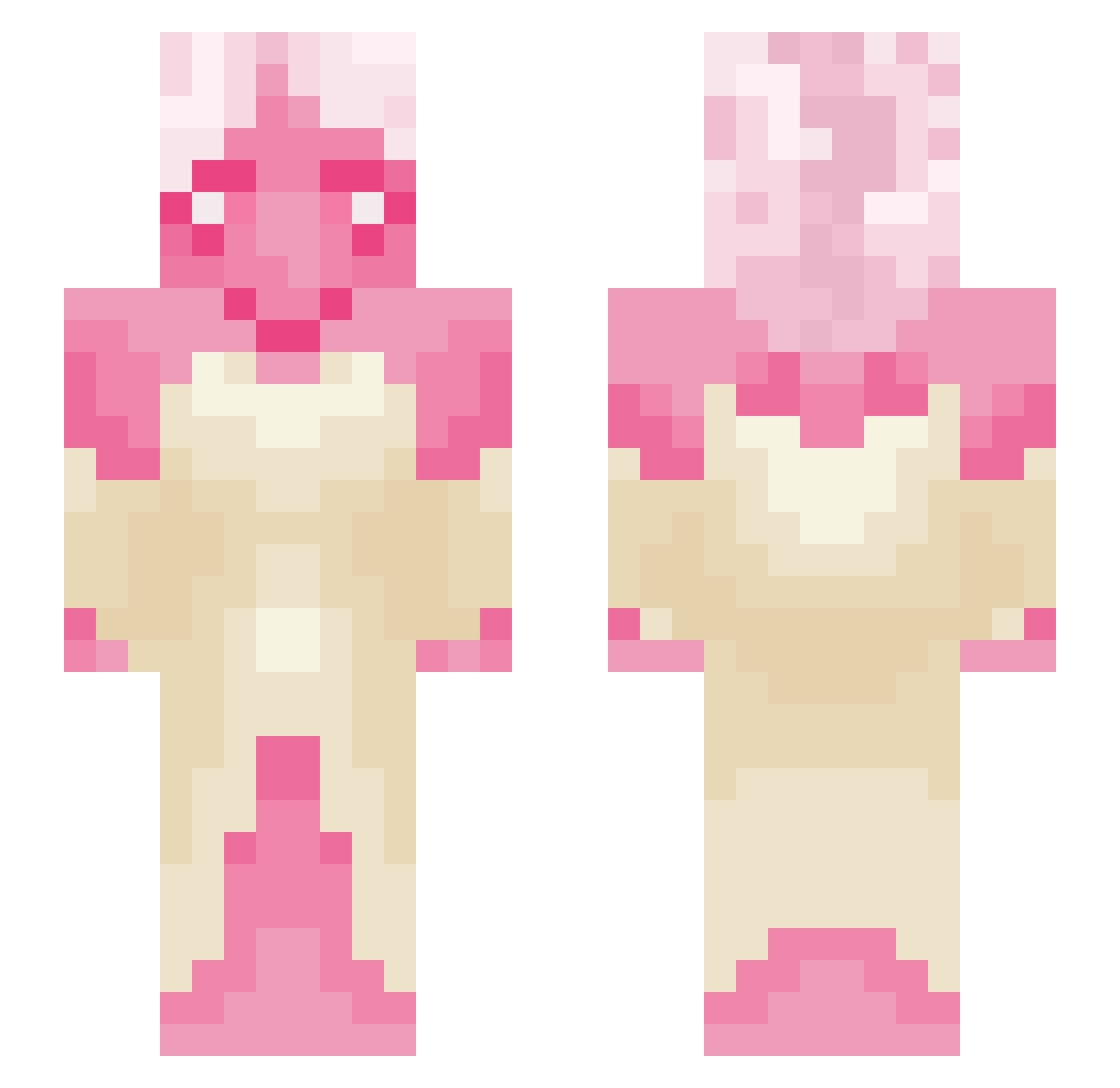FaultyV0id Minecraft skin, front and back view