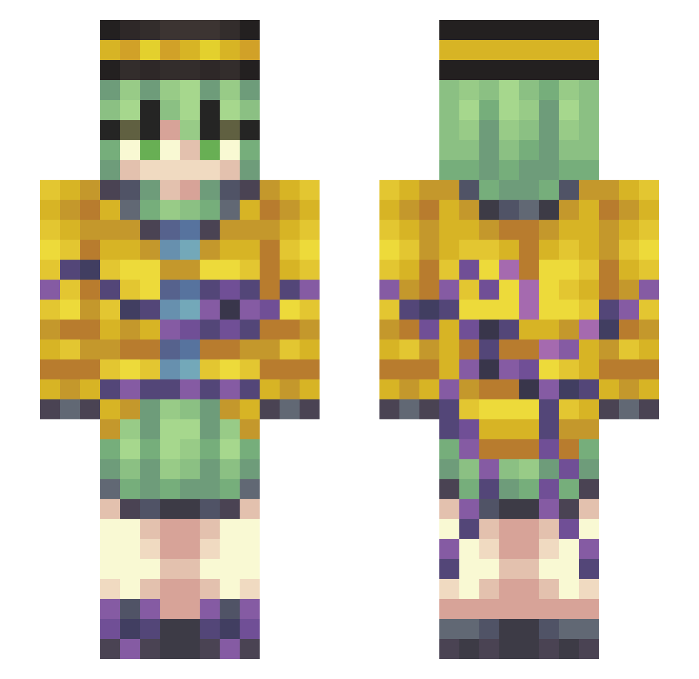 _C0nstantine_ Minecraft skin, front and back view