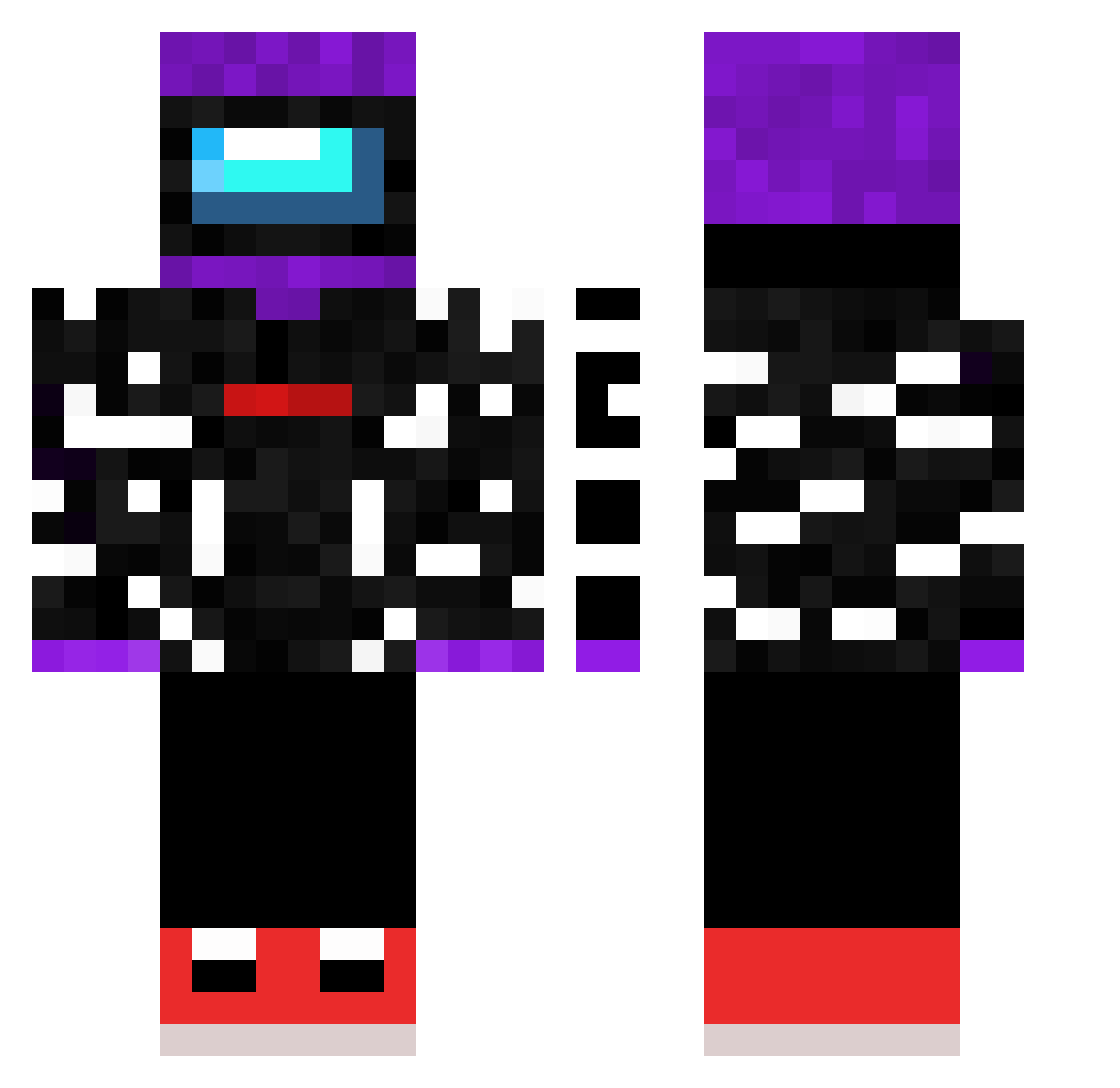 Comrade_Cat Minecraft skin, front and back view