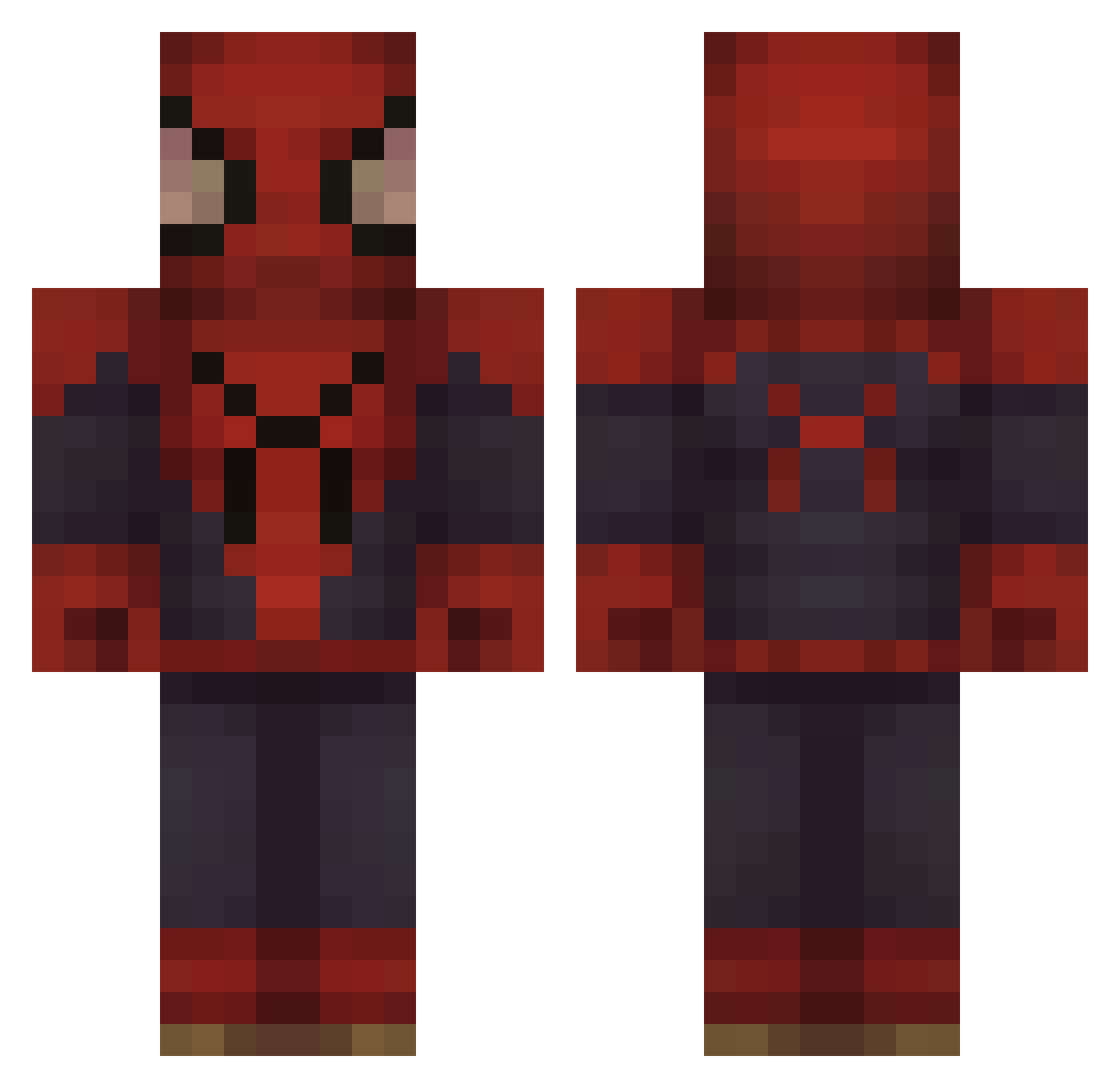 titchysyfer Minecraft skin, front and back view