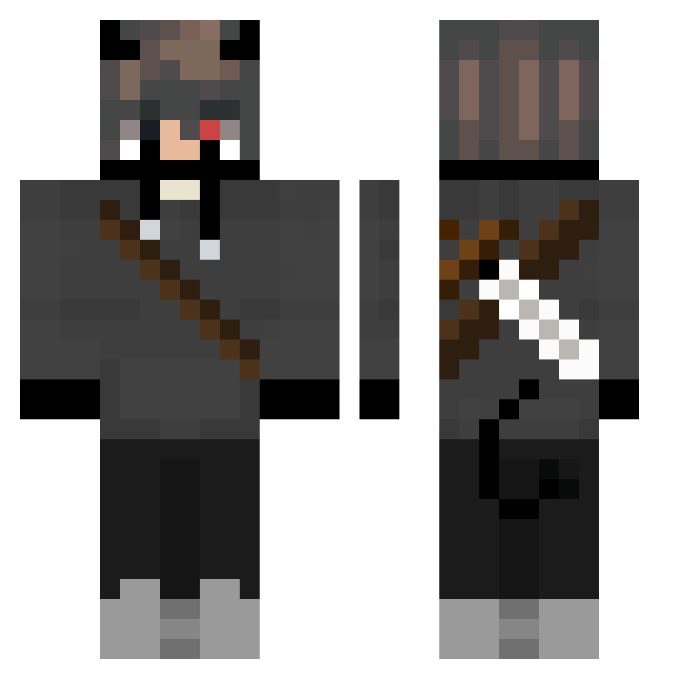 DragonGirl_80 Minecraft skin, front and back view