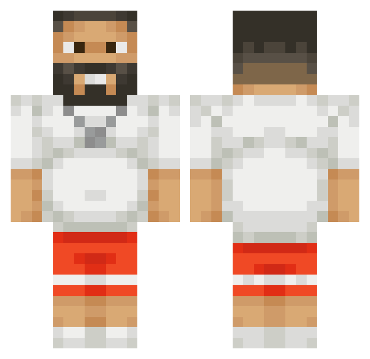 Fent4321 Minecraft skin, front and back view