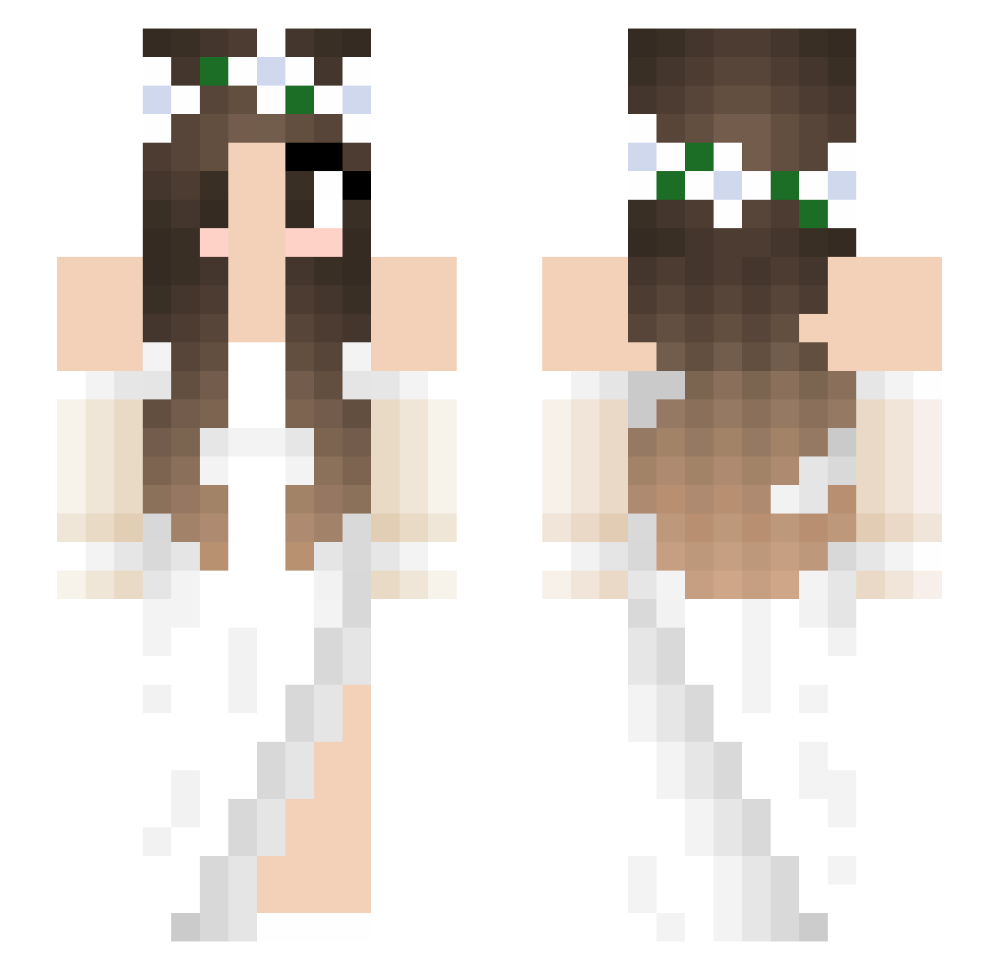 Yayeli Minecraft skin, front and back view