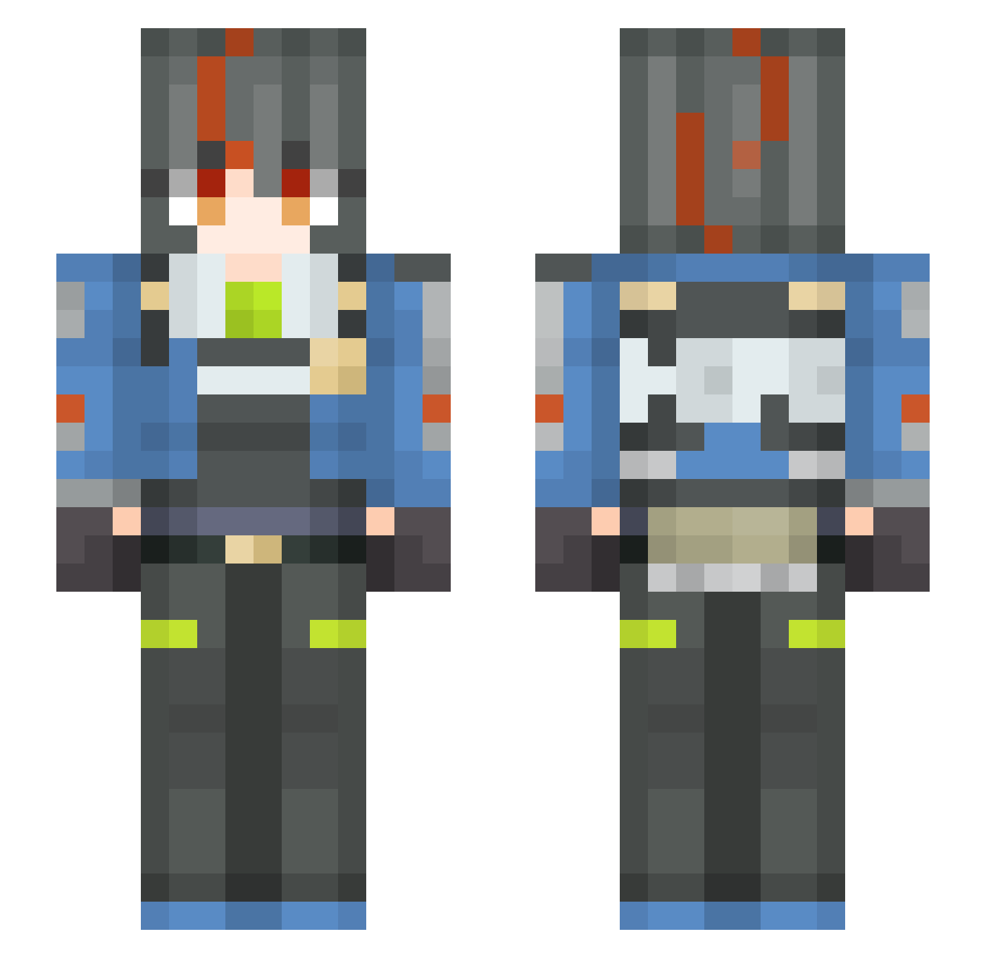 derpy_dudesss Minecraft skin, front and back view