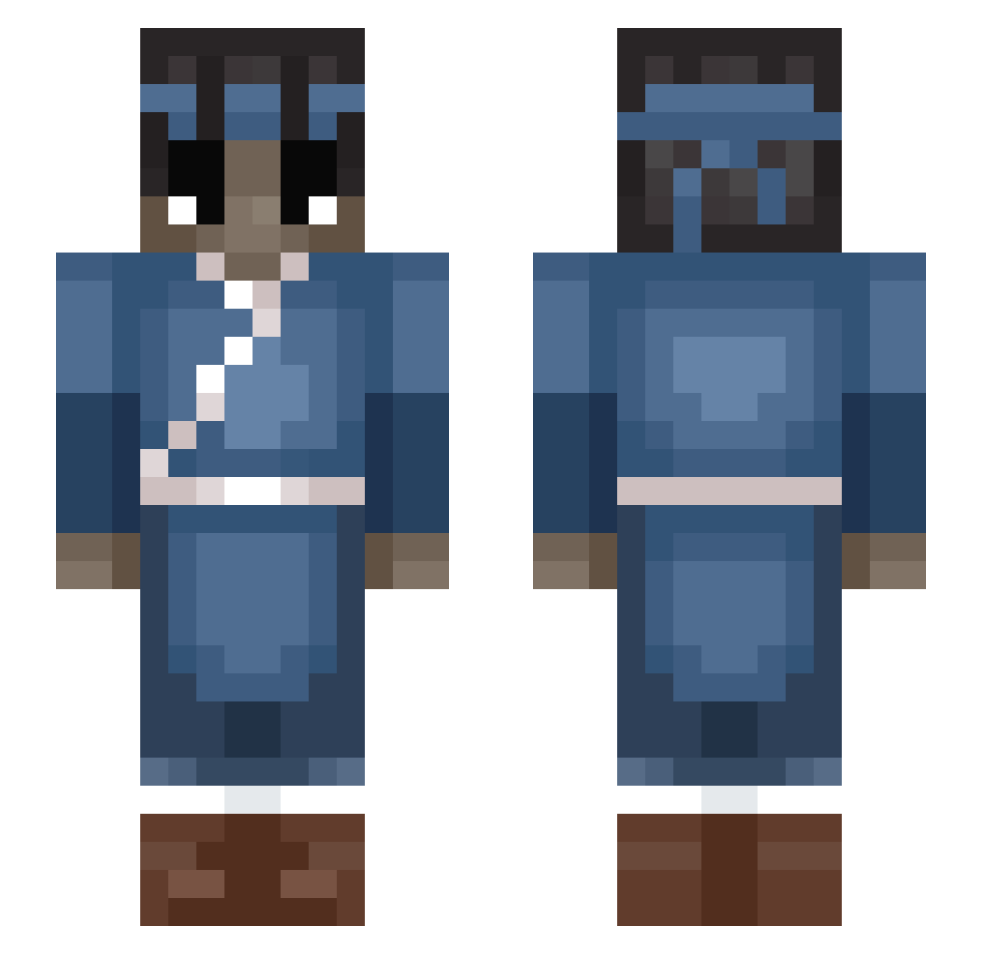 S3venthSon Minecraft skin, front and back view