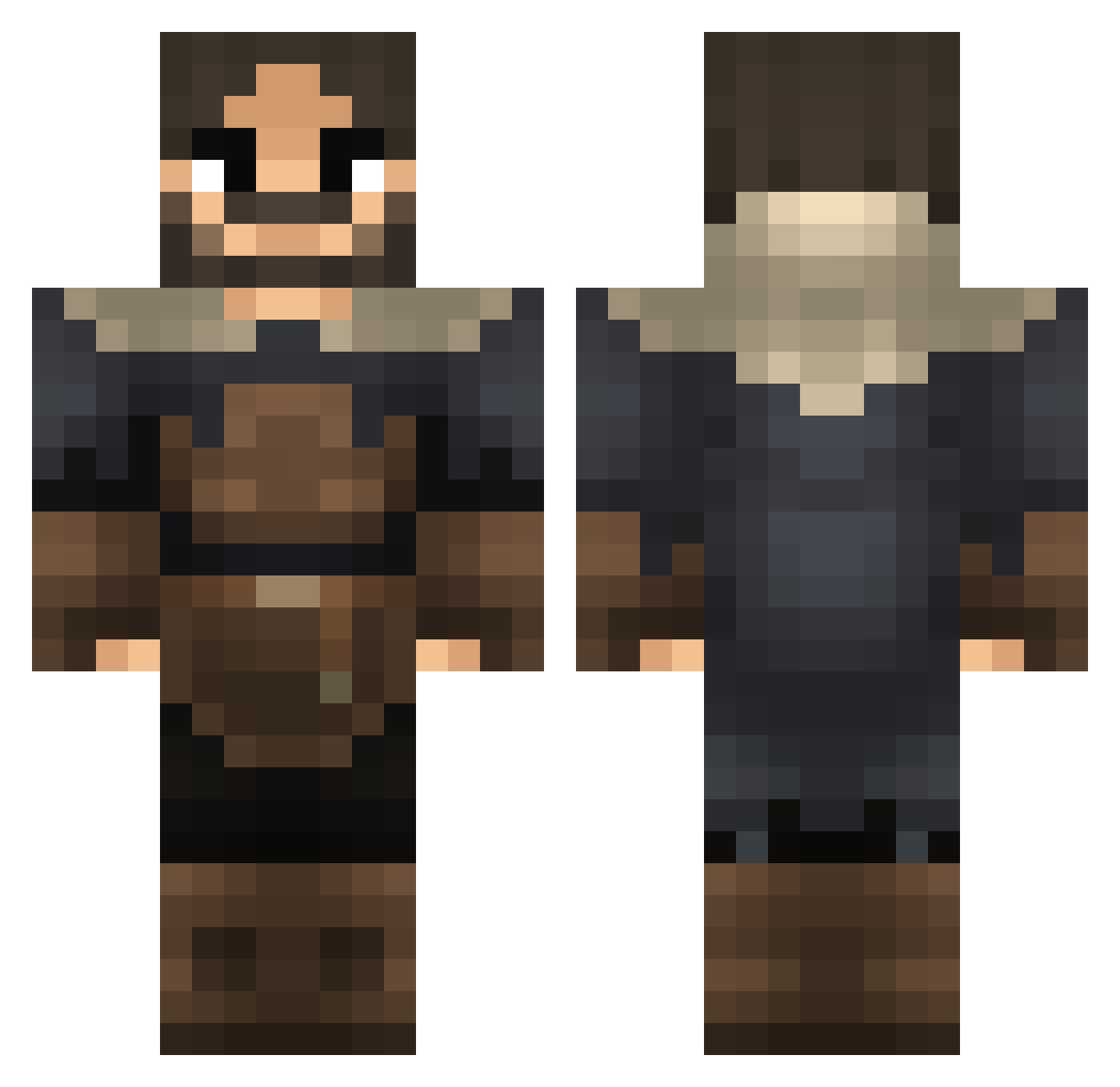 dirtyspatula Minecraft skin, front and back view
