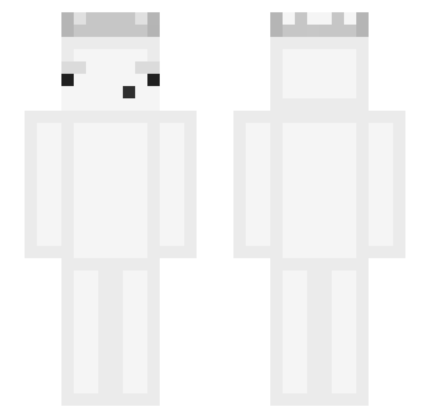 vqwk Minecraft skin, front and back view