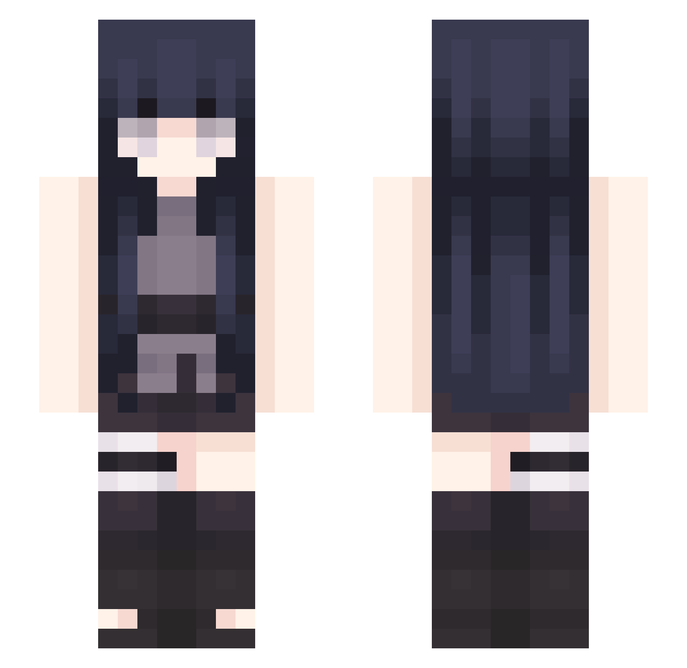 YisuSSJBlue Minecraft skin, front and back view
