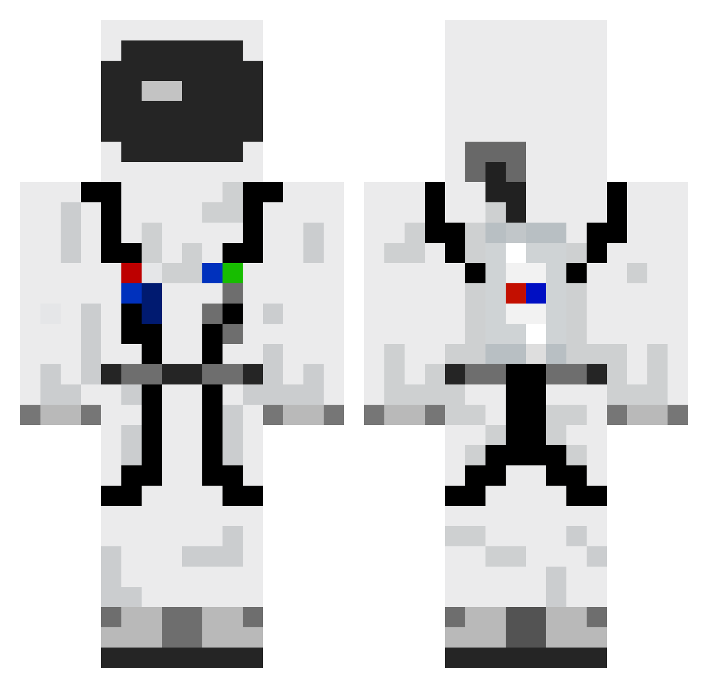 booksellers Minecraft skin, front and back view