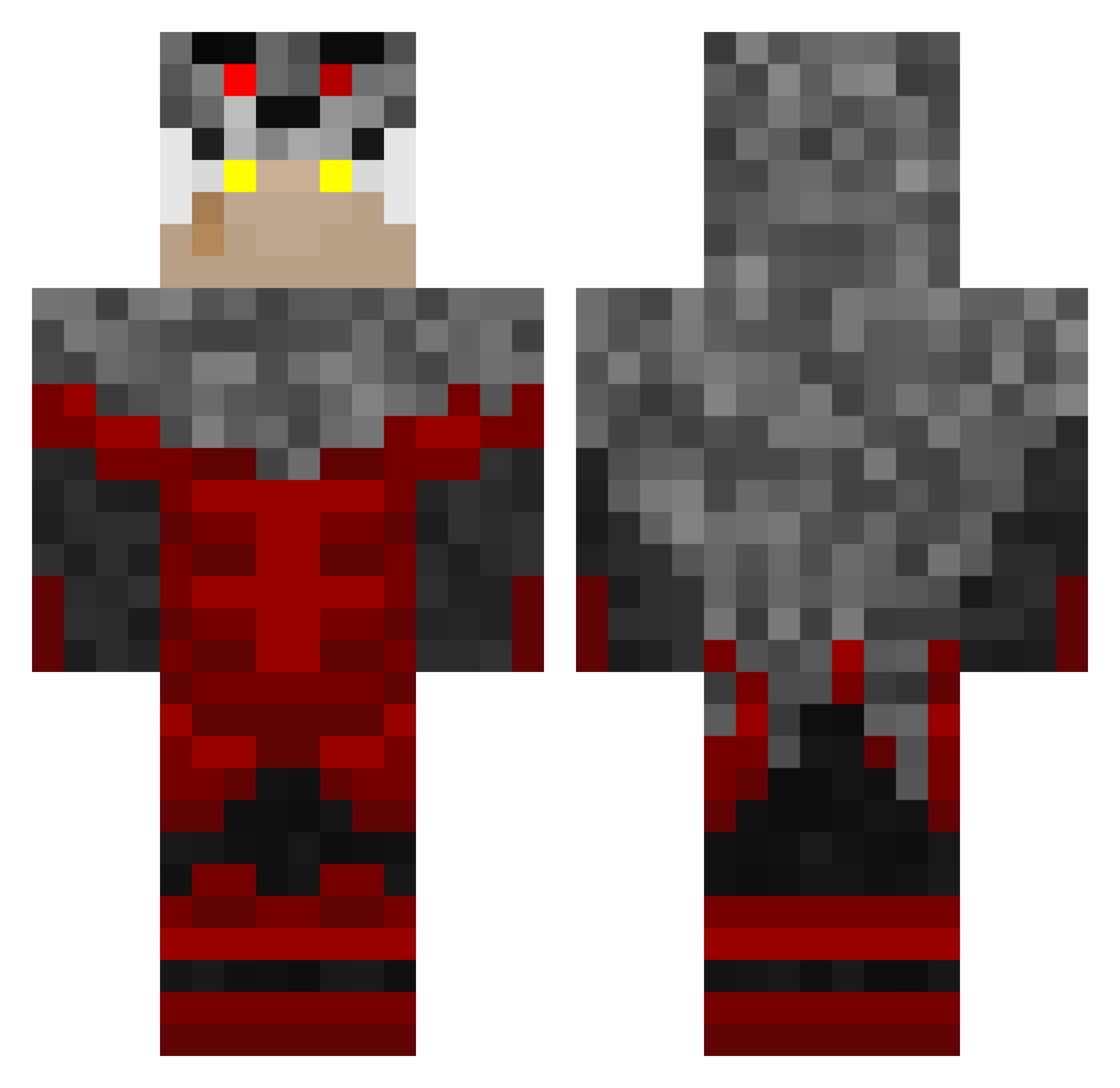 runningpico Minecraft skin, front and back view