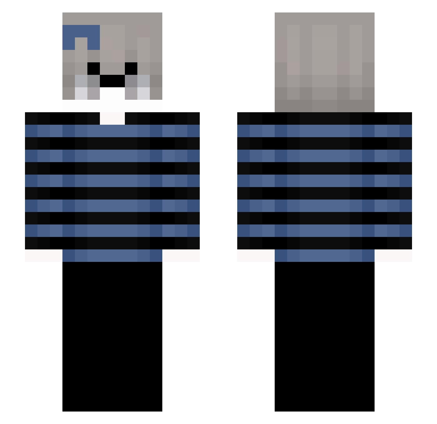 haramorshy Minecraft skin, front and back view