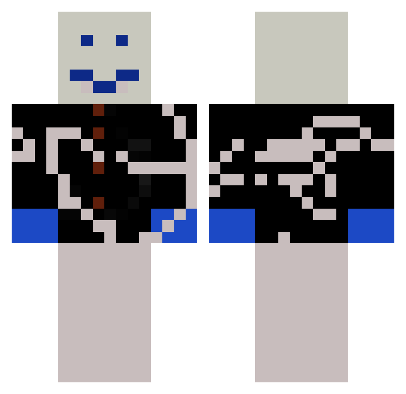 PRO_POWER023 Minecraft skin, front and back view