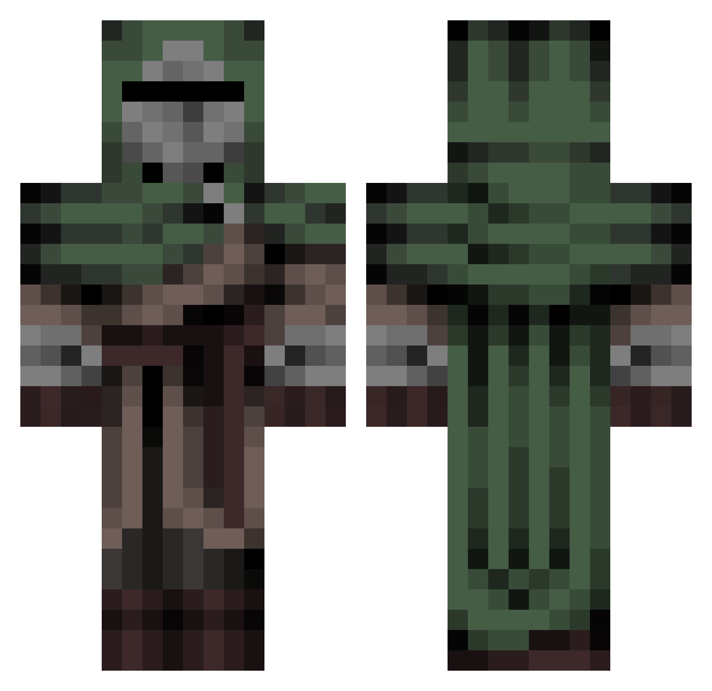 _Security Minecraft skin, front and back view