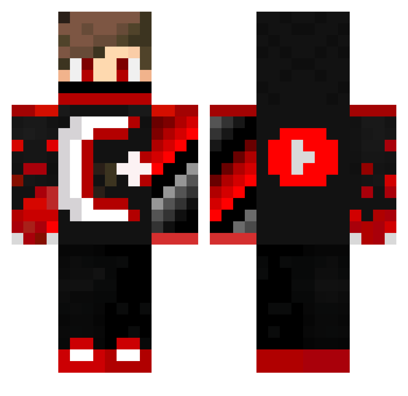 SpreyOfficial Minecraft skin, front and back view